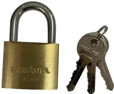 Primaster Vorhängeschloss Messing 33 mm inkl. 3 Schlüssel Primaster Vorhängeschloss Messing 33 mm inkl. 3 Schlüssel