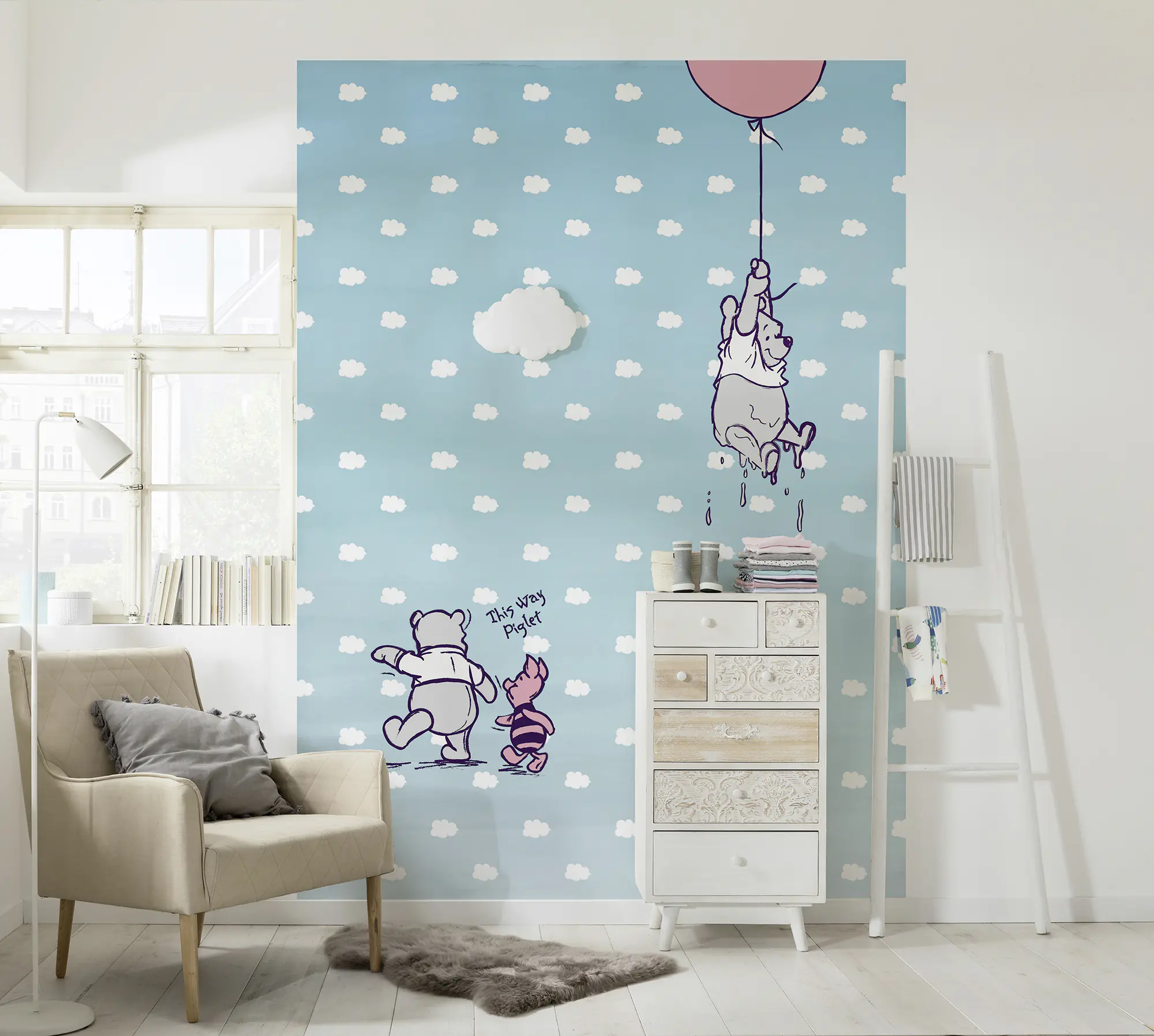 Komar Fototapete Winnie Pooh Piglet 254 x 184 cm 