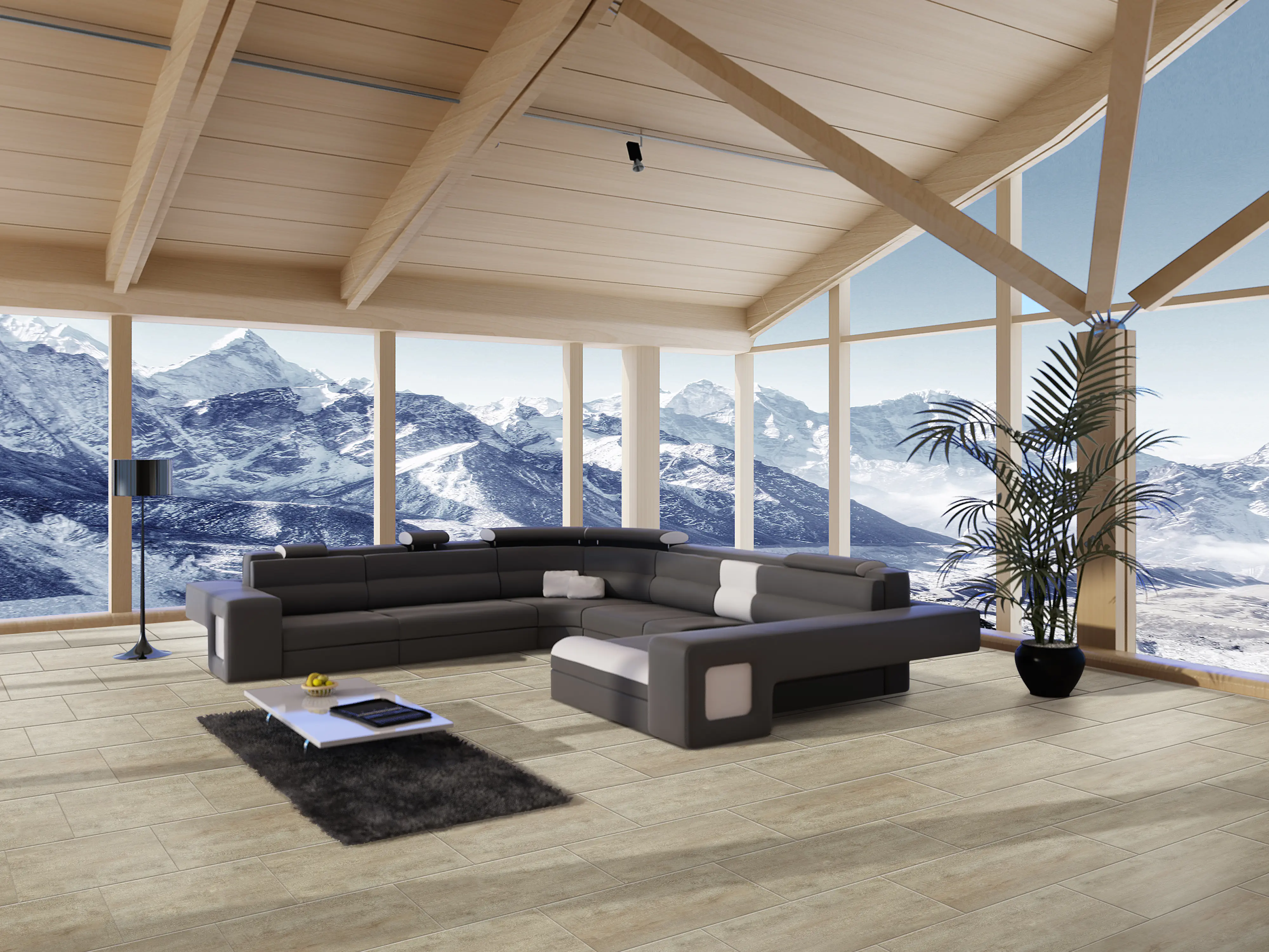 Bodenfliese Feinsteinzeug Country 31 x 62 cm Acero