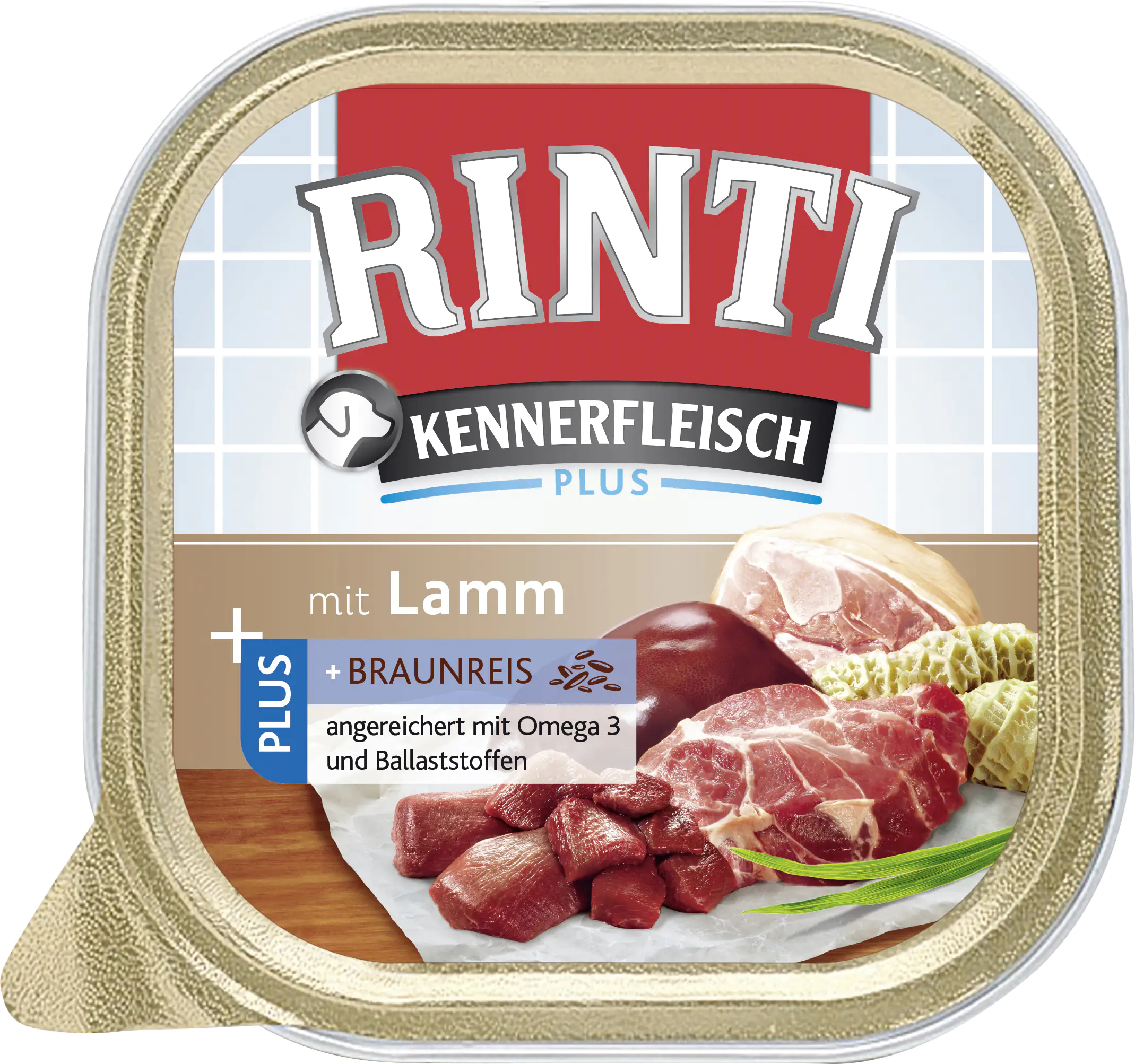 4000158910486 Rinti Kennerfleisch Lamm + Braunreis 300 g Adult