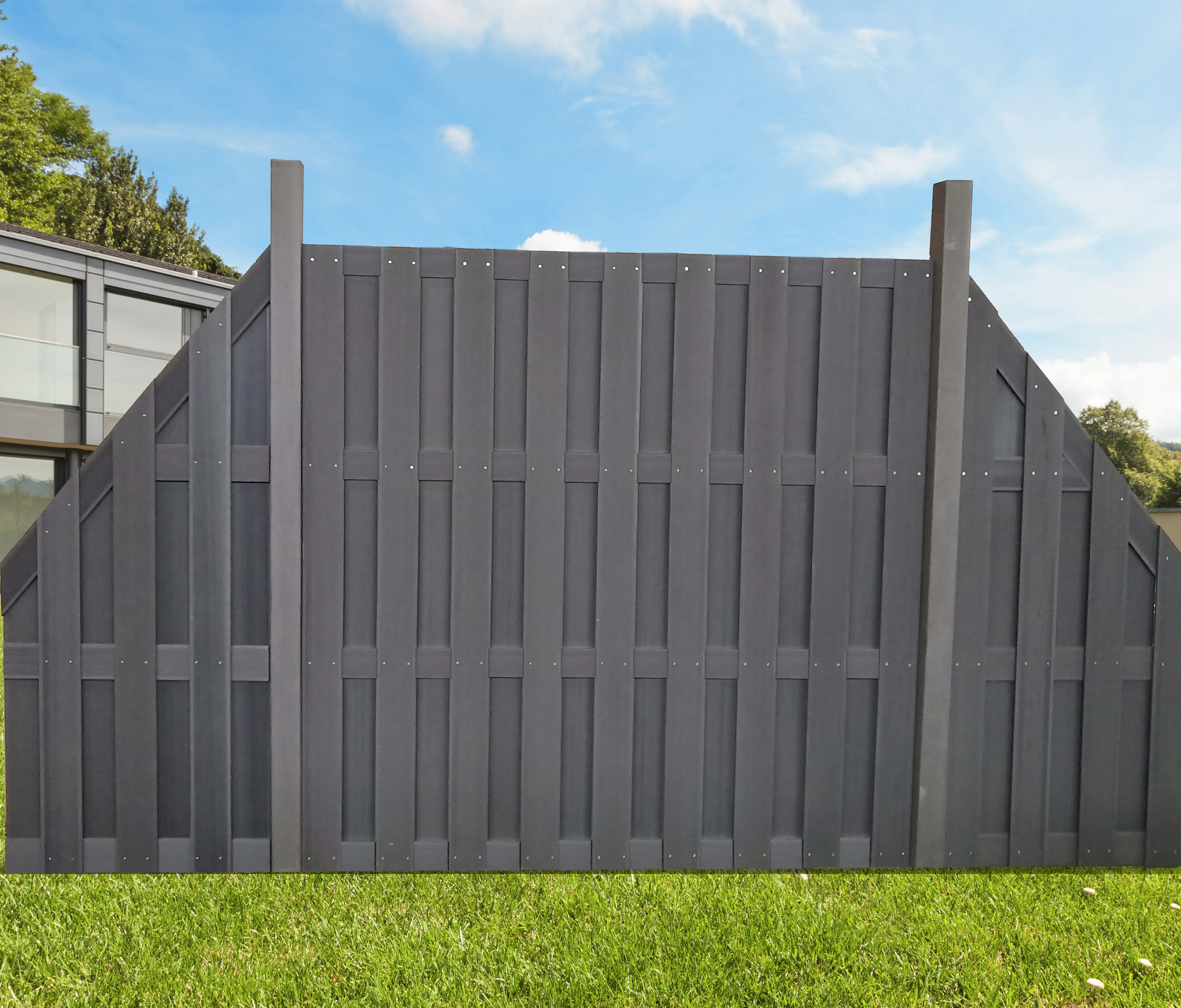 TrendLine Sichtschutzelement WPC grau, 180 x 180 cm