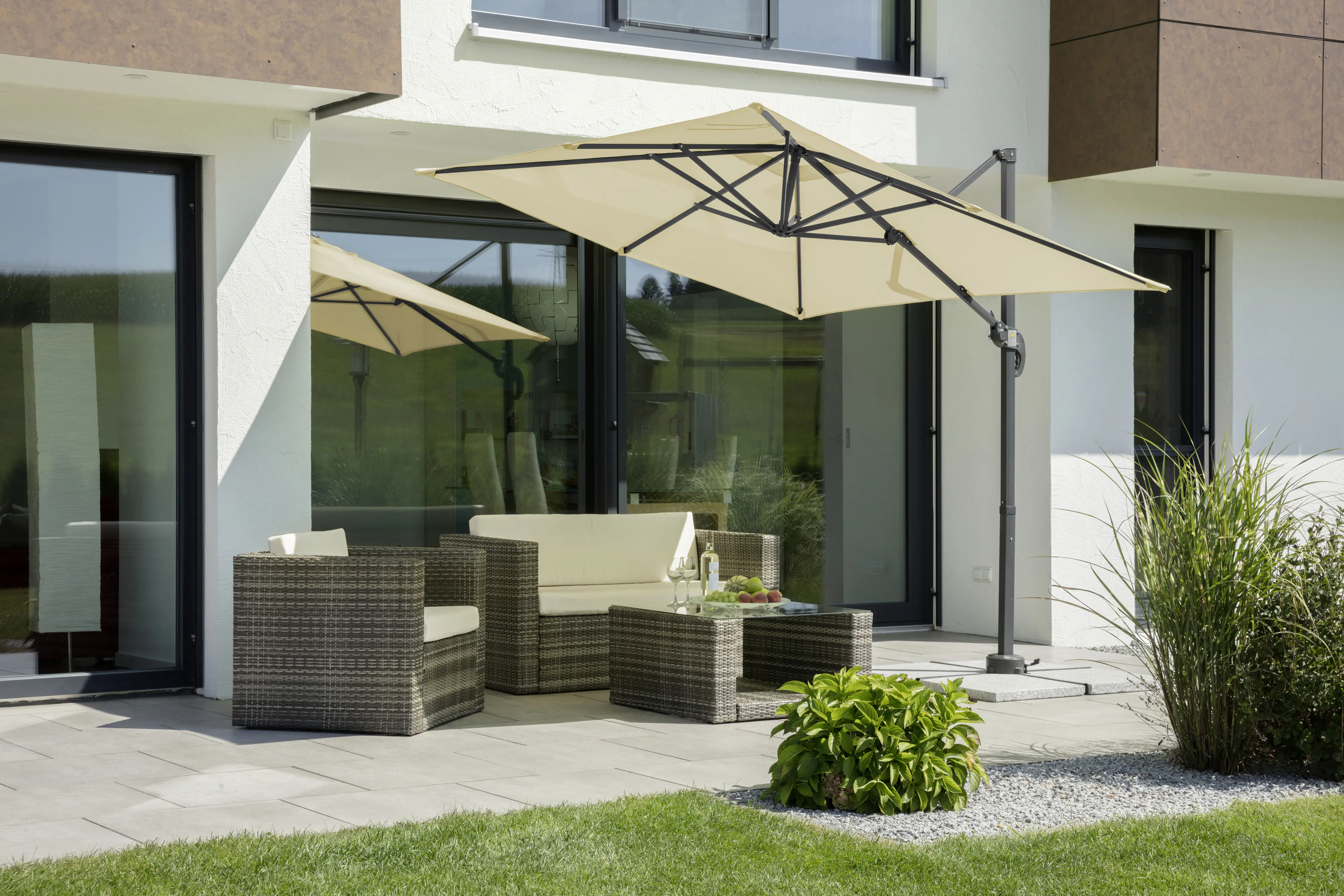 Schneider Sonnenschirm Rhodos Junior natur 230 x 230 cm