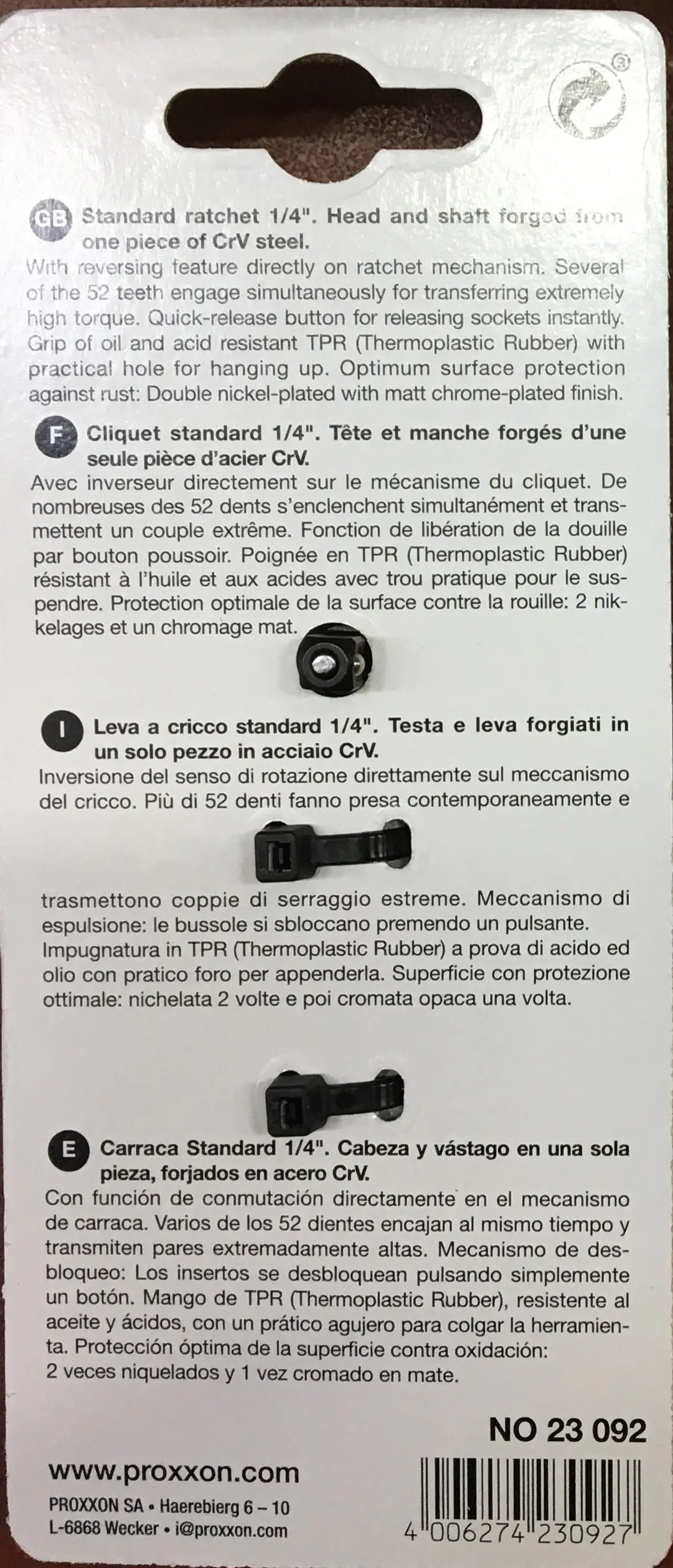 Proxxon Standardratsche 1/4"