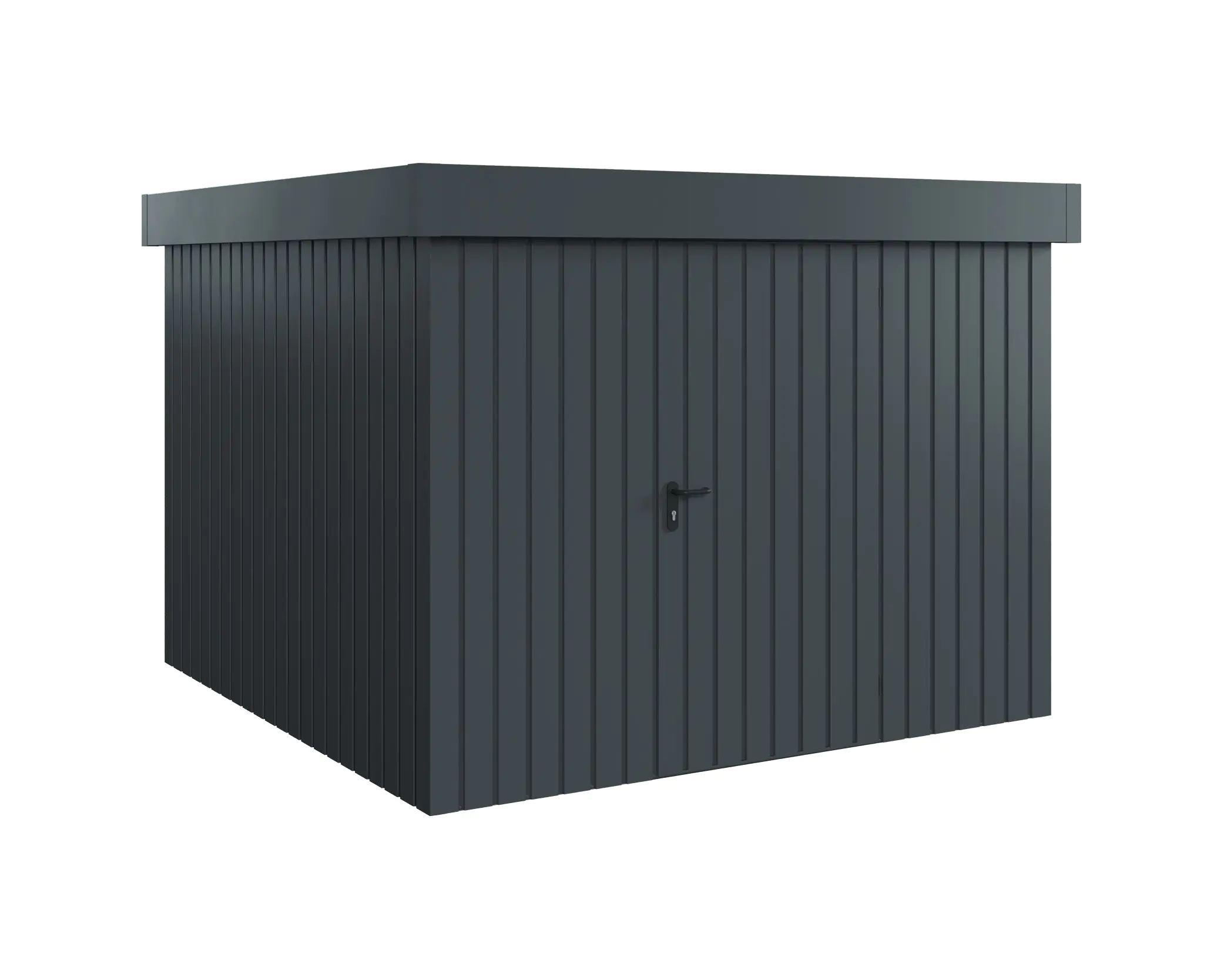 EcoStar Metallgerätehaus Euroline EFD10 anthrazit 262 x 262 cm 1-flg. EcoStar Metallgerätehaus Euroline EFD10 anthrazit 262 x 262 cm 1-flg.