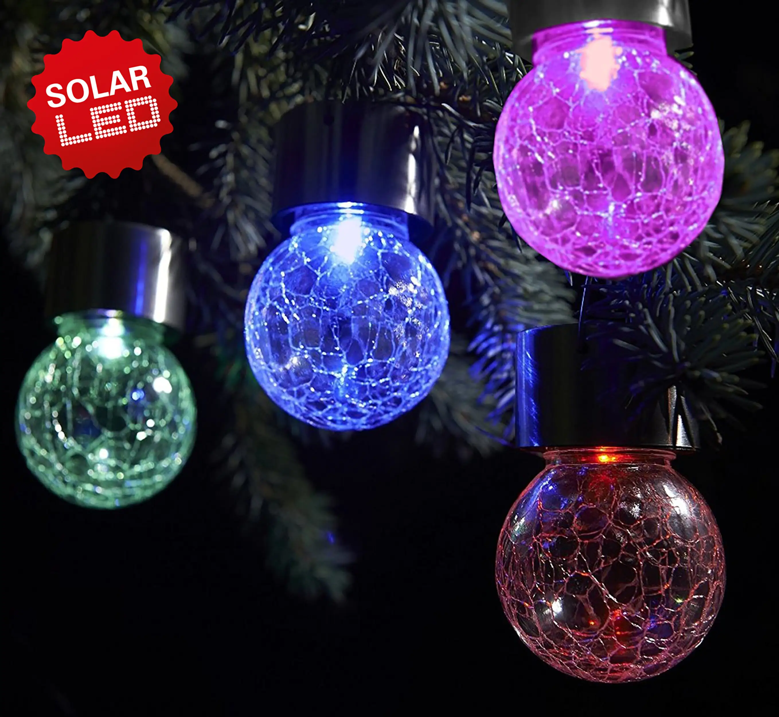 Light & More LED-Solarpendelleuchte bunt
