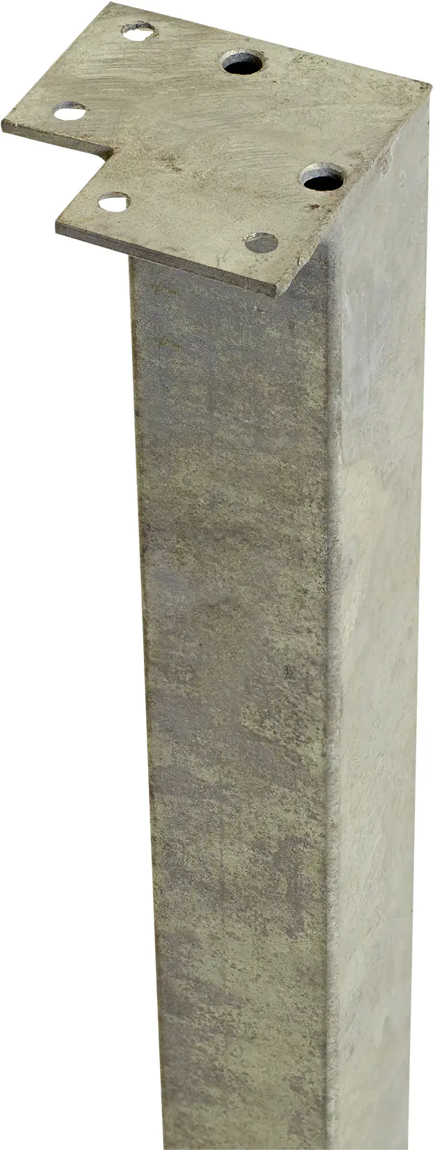 Plus Stahlpfosten mit Fuss für Handlauf Ecke 4,5 x 4,5 x 103,3 cm Feuerverzinkt