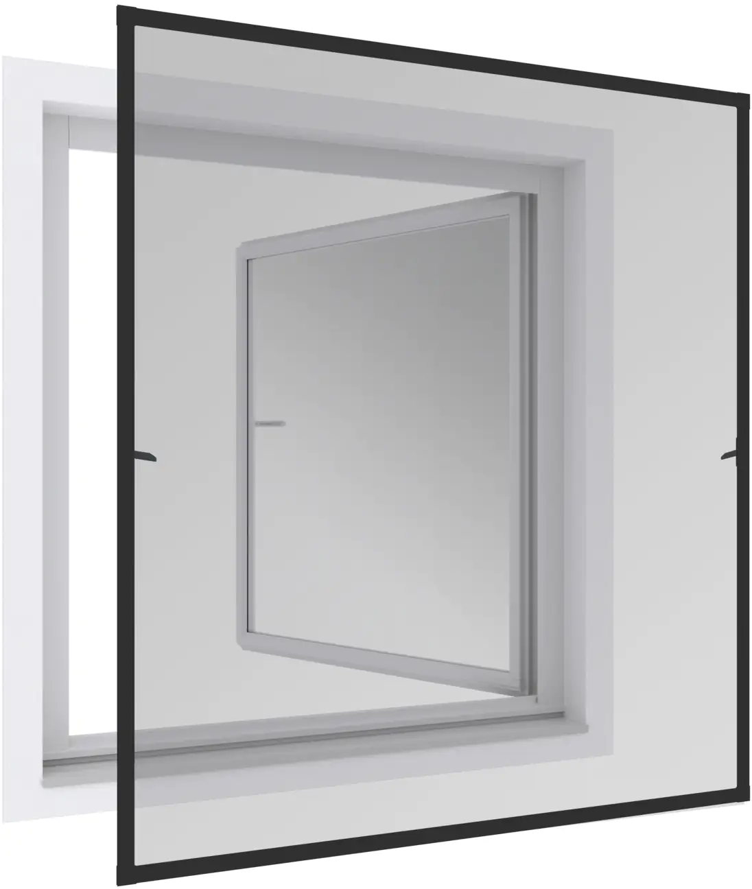 Windhager IS Fliegenschutz-Fenster Expert 100 x 120 cm schwarz/anthrazit Windhager IS Fliegenschutz-Fenster Expert 100 x 120 cm schwarz/anthrazit