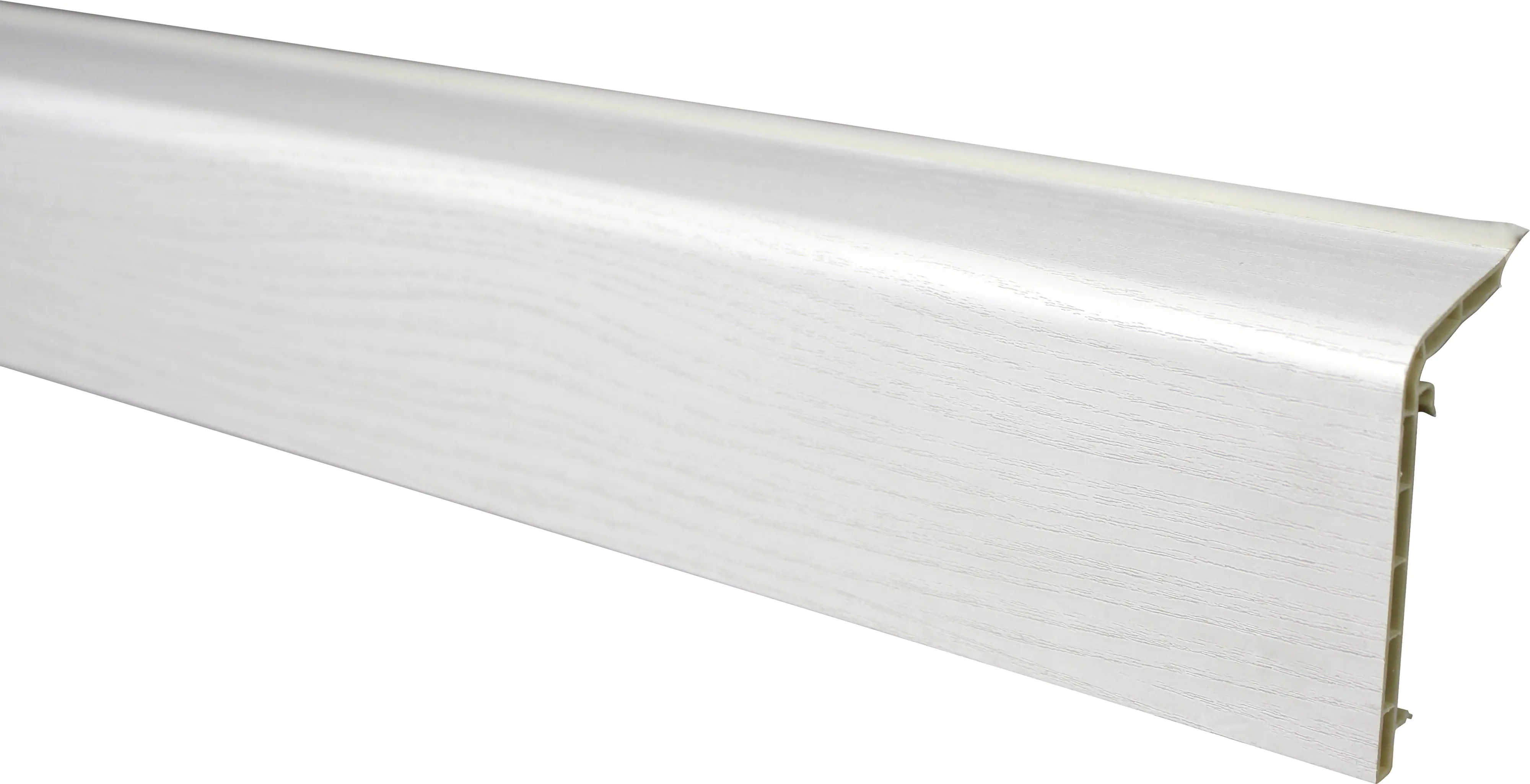 Sockelleiste mit Dichtlippe 2 m Esche-Weiß Sockelleiste mit Dichtlippe 2 m Esche-Weiß