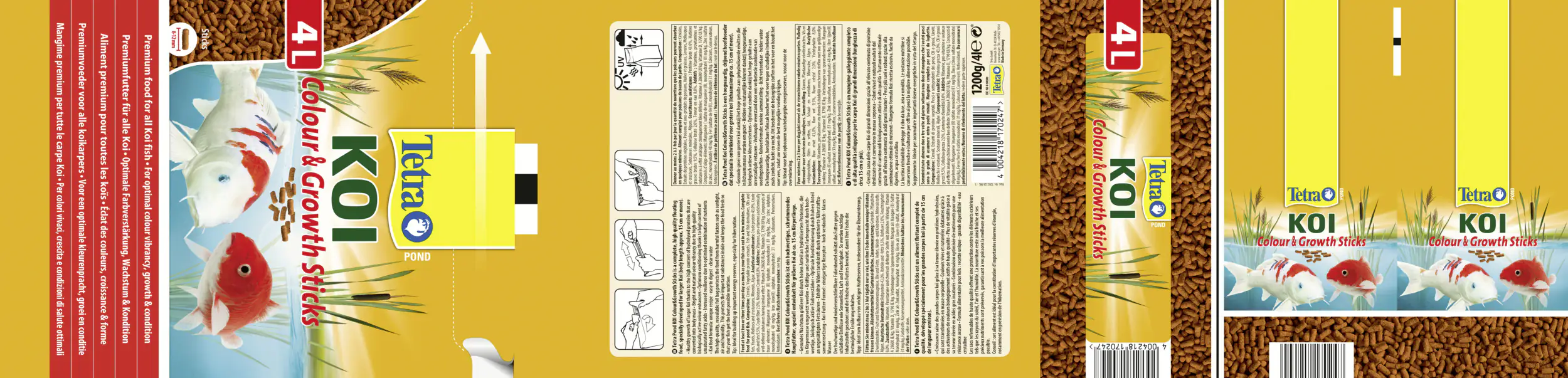 Tetra Pond Koi Sticks Colour & Growth 4 L Tetra Pond Koi Sticks Colour & Growth 4 L