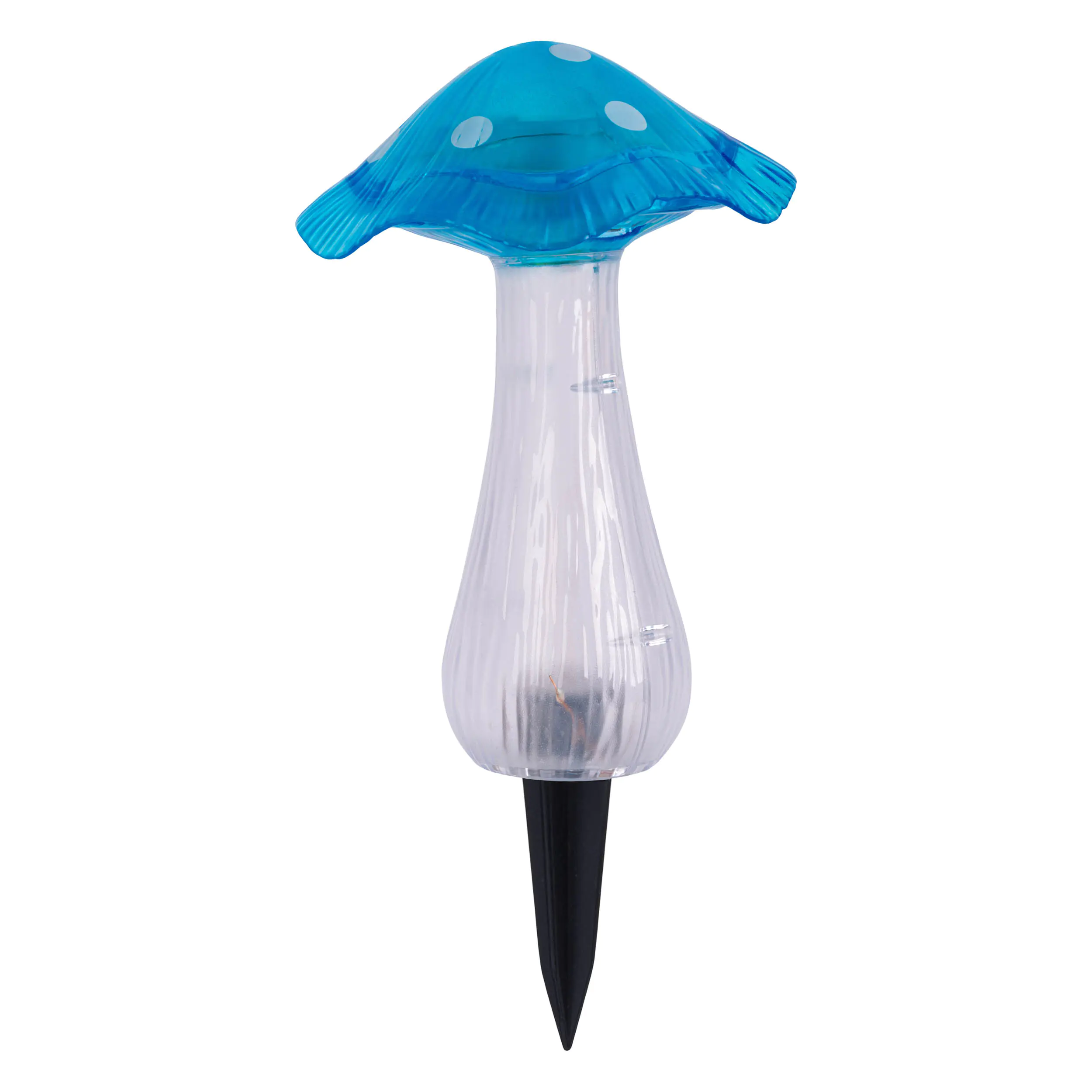 Light & More LED Solarleuchte Pilz blau
