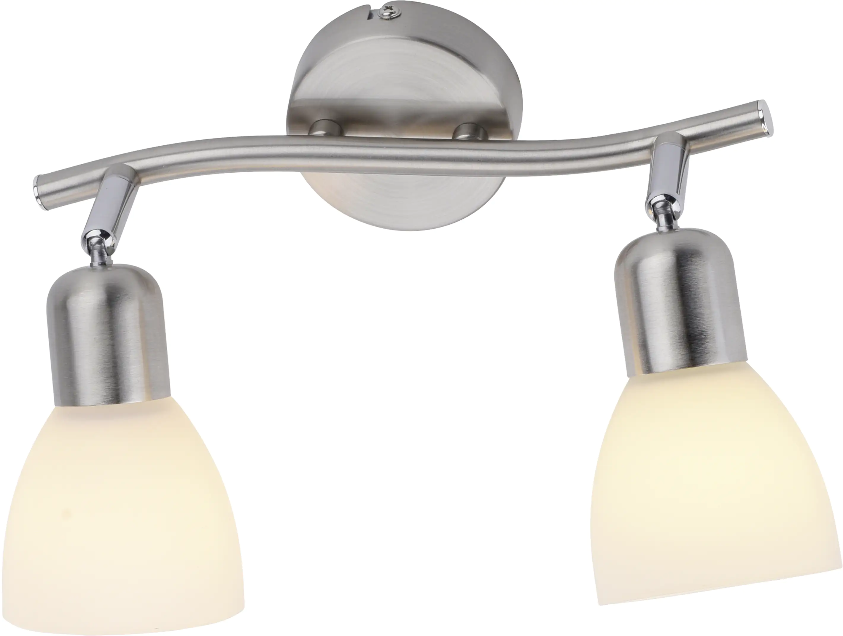 4043689977085_2656075 Leuchten Direkt 2er Spot Karo stahl-weiß 44,8 x 22 cm E14, max. 40 W