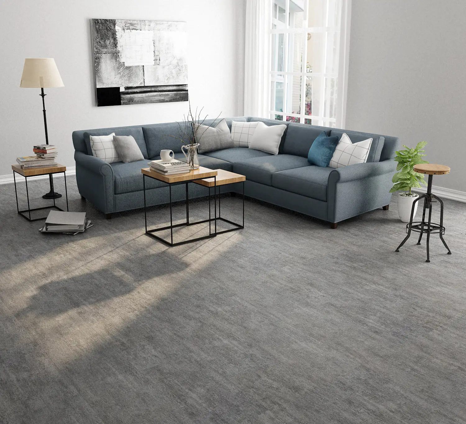 Vinylboden Fliese Betonoptik grau Vinylboden Fliese Betonoptik grau