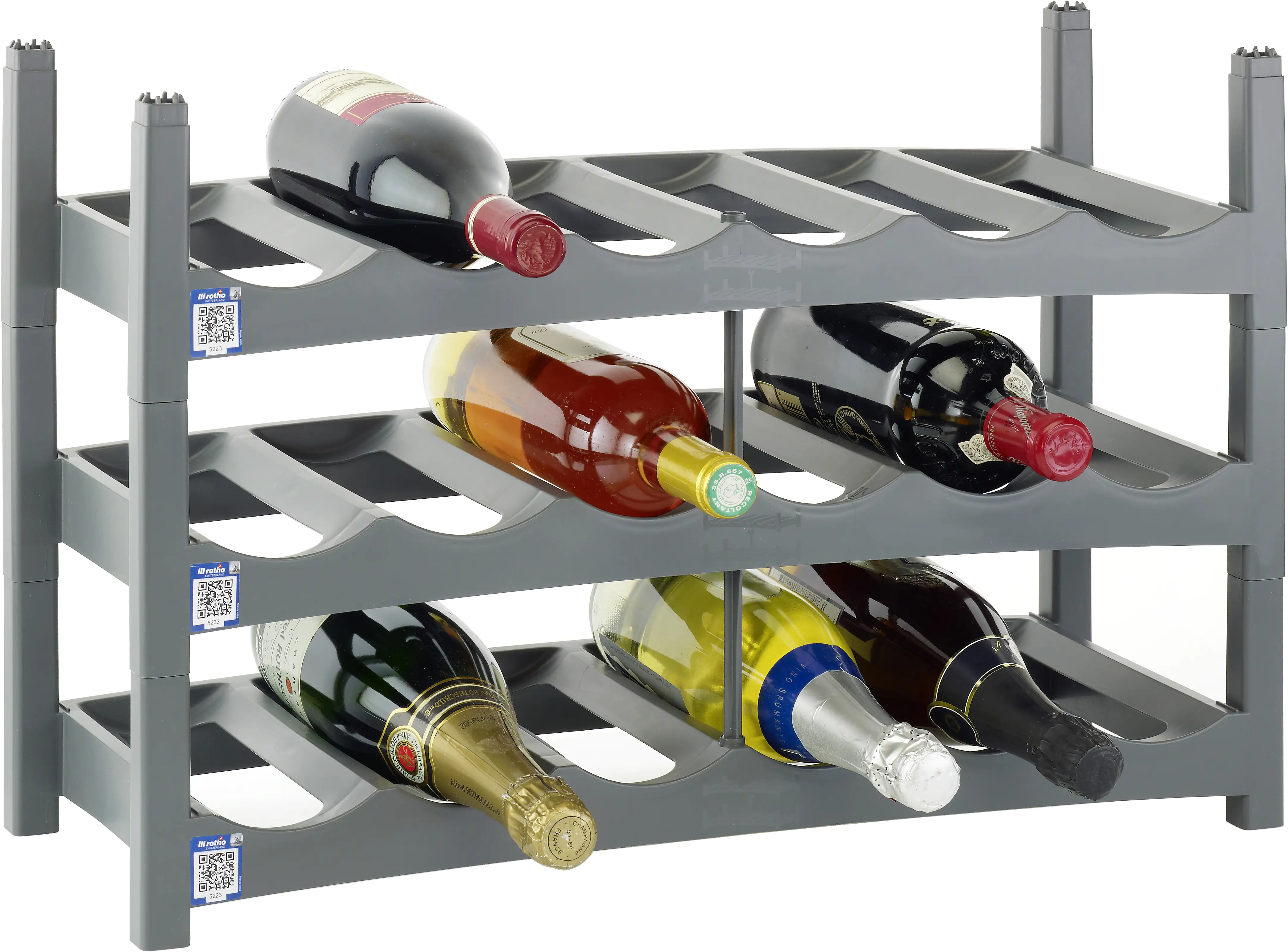 Rotho Flaschenregal Vario 60 x 22 x 14 cm