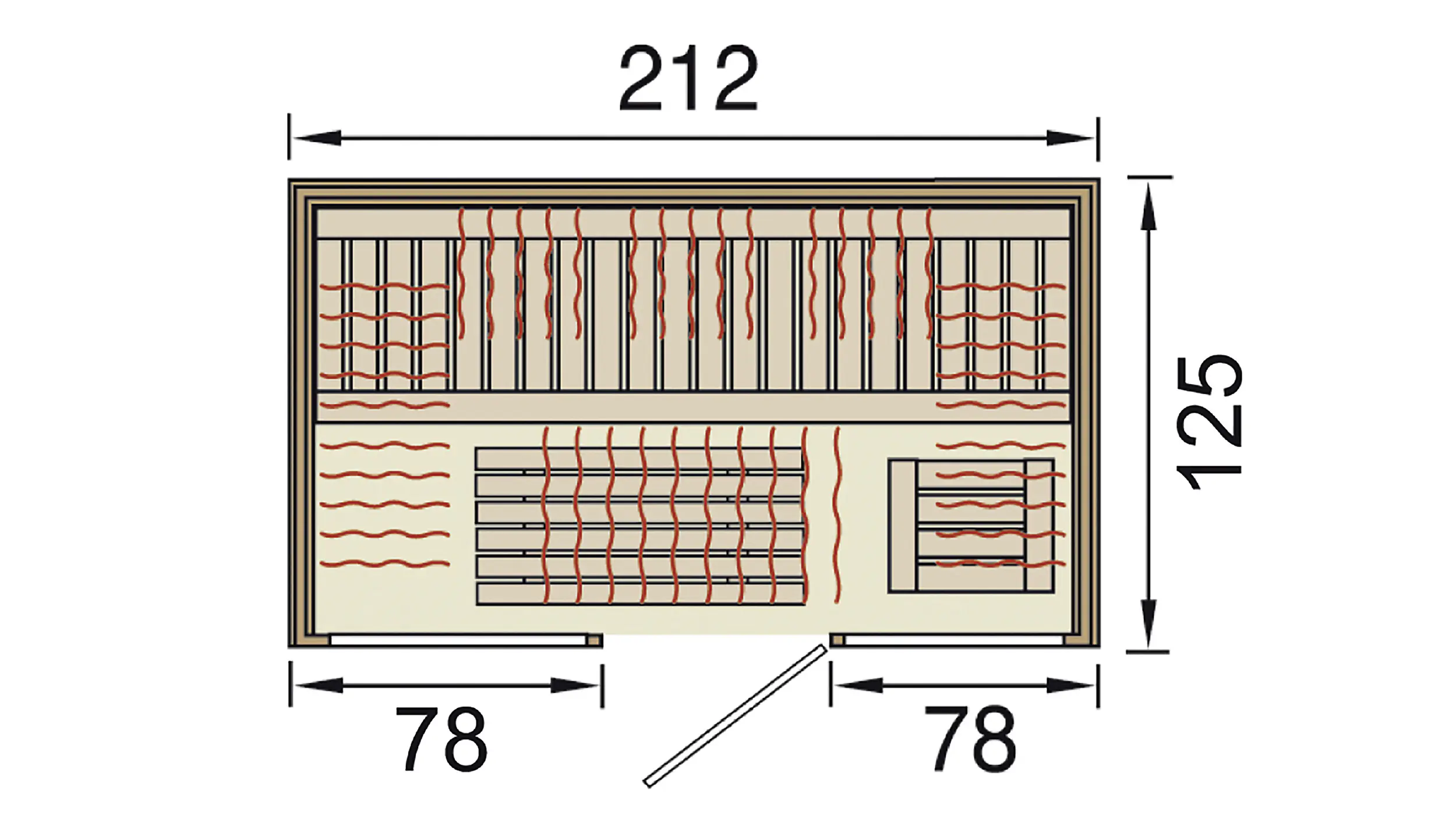 Weka Infrarotkabine OSBY 2 3600 Watt