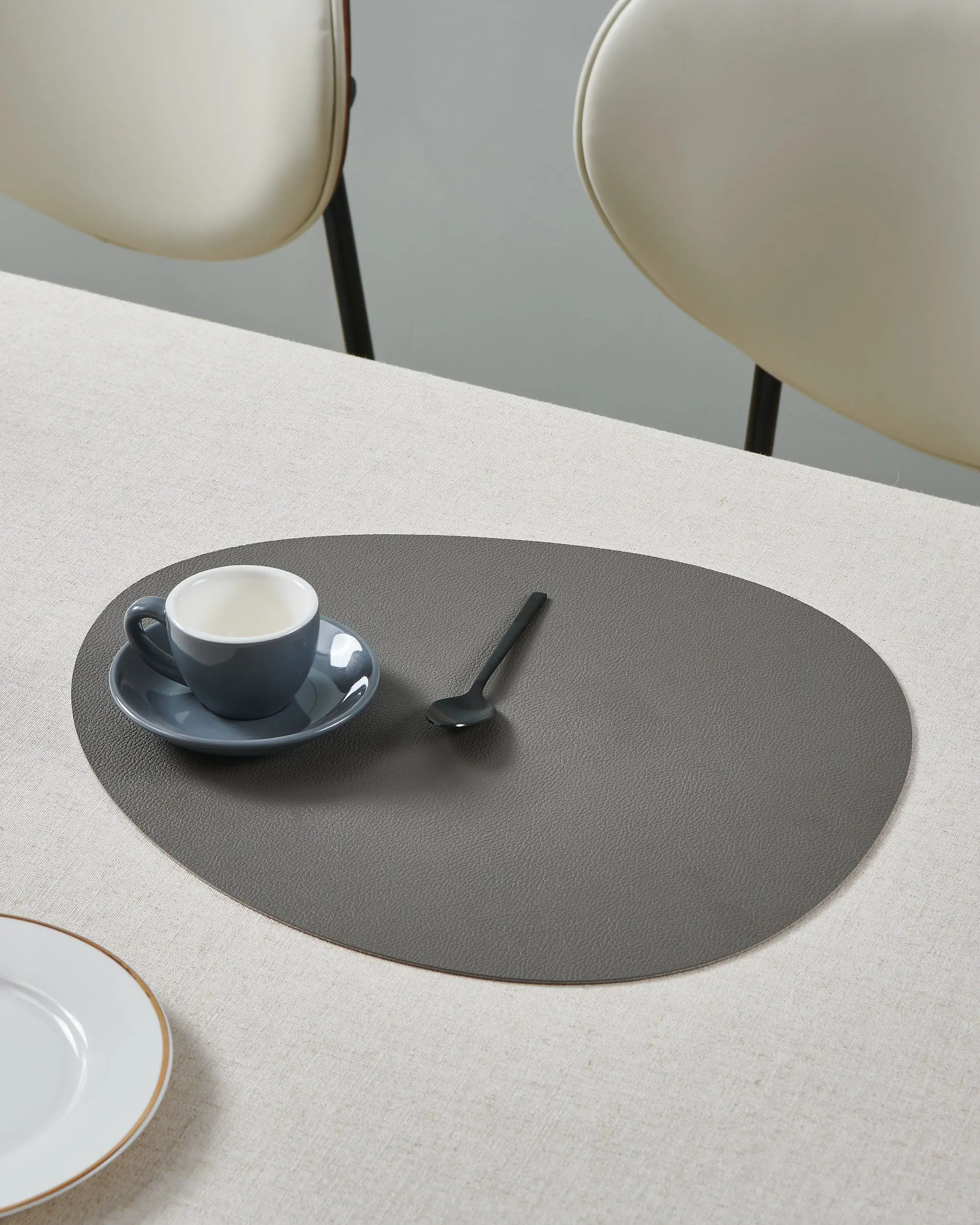 Vinanivao Tischset 40 x 35 cm dunkelgrau/hellgrau