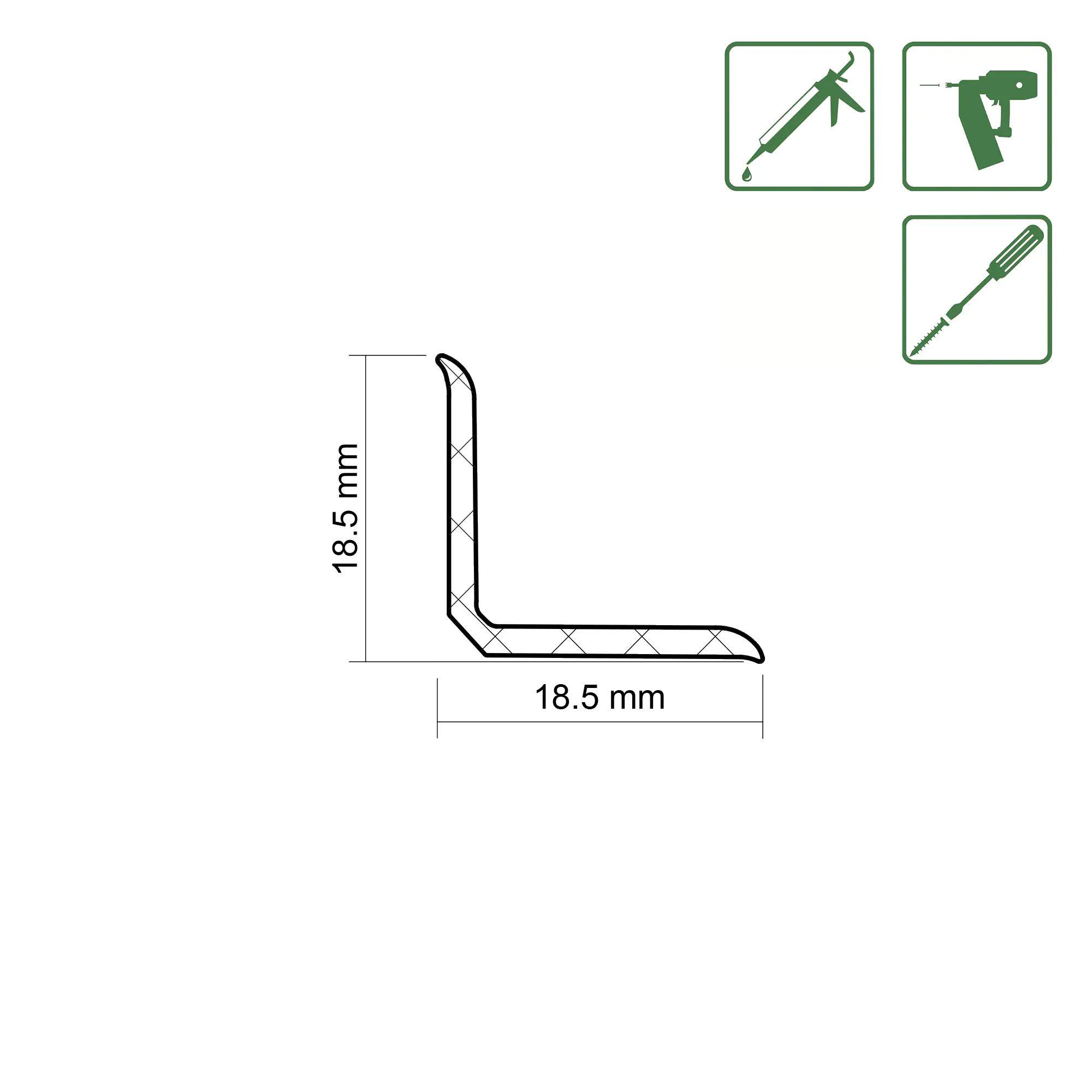 FN Neuhofer Fußleiste 1500 cm 50 x 15 mm grau