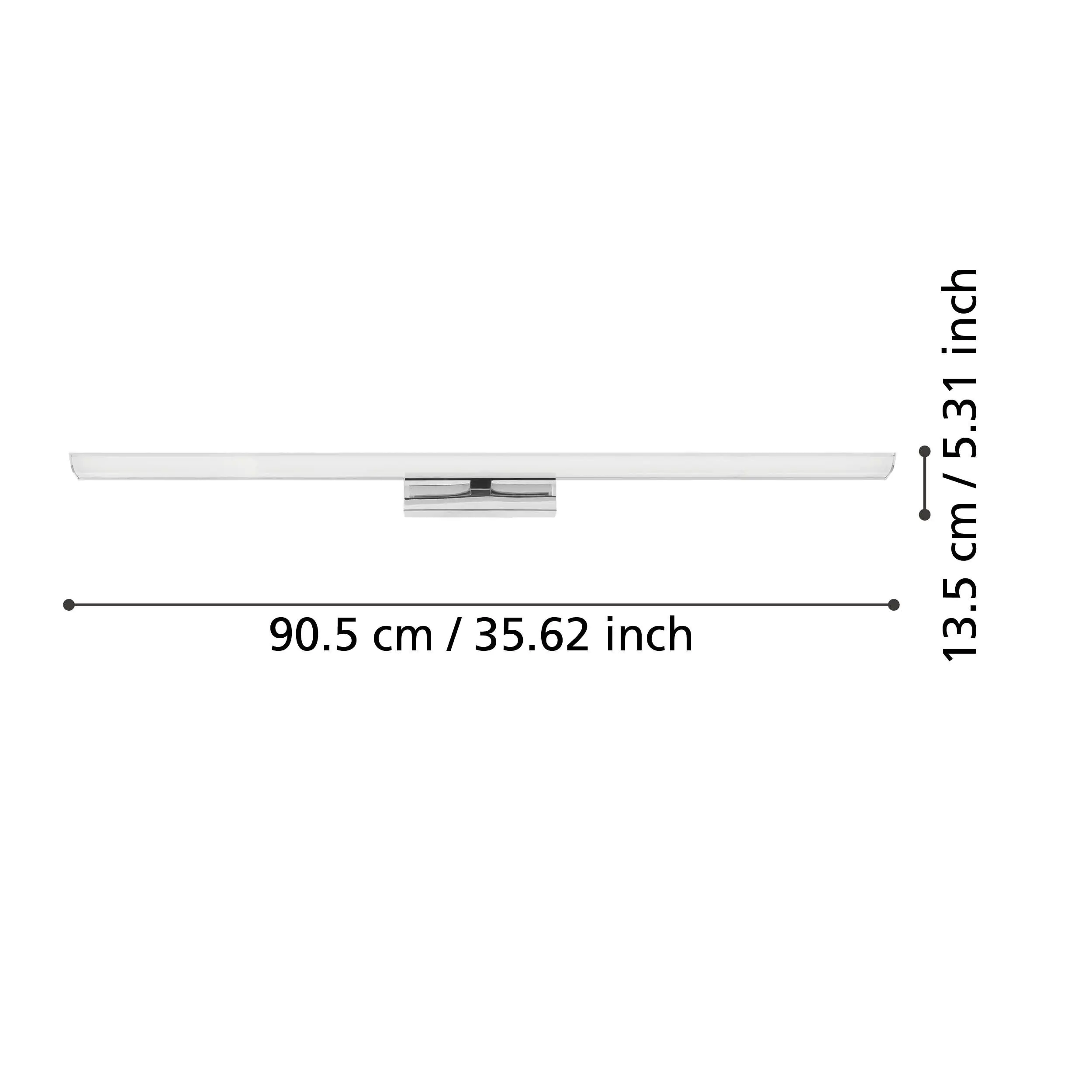 Eglo Connect LED Spiegelleuchte Tabiano-Z chrom 90,5 x 7 cm Smart Home
