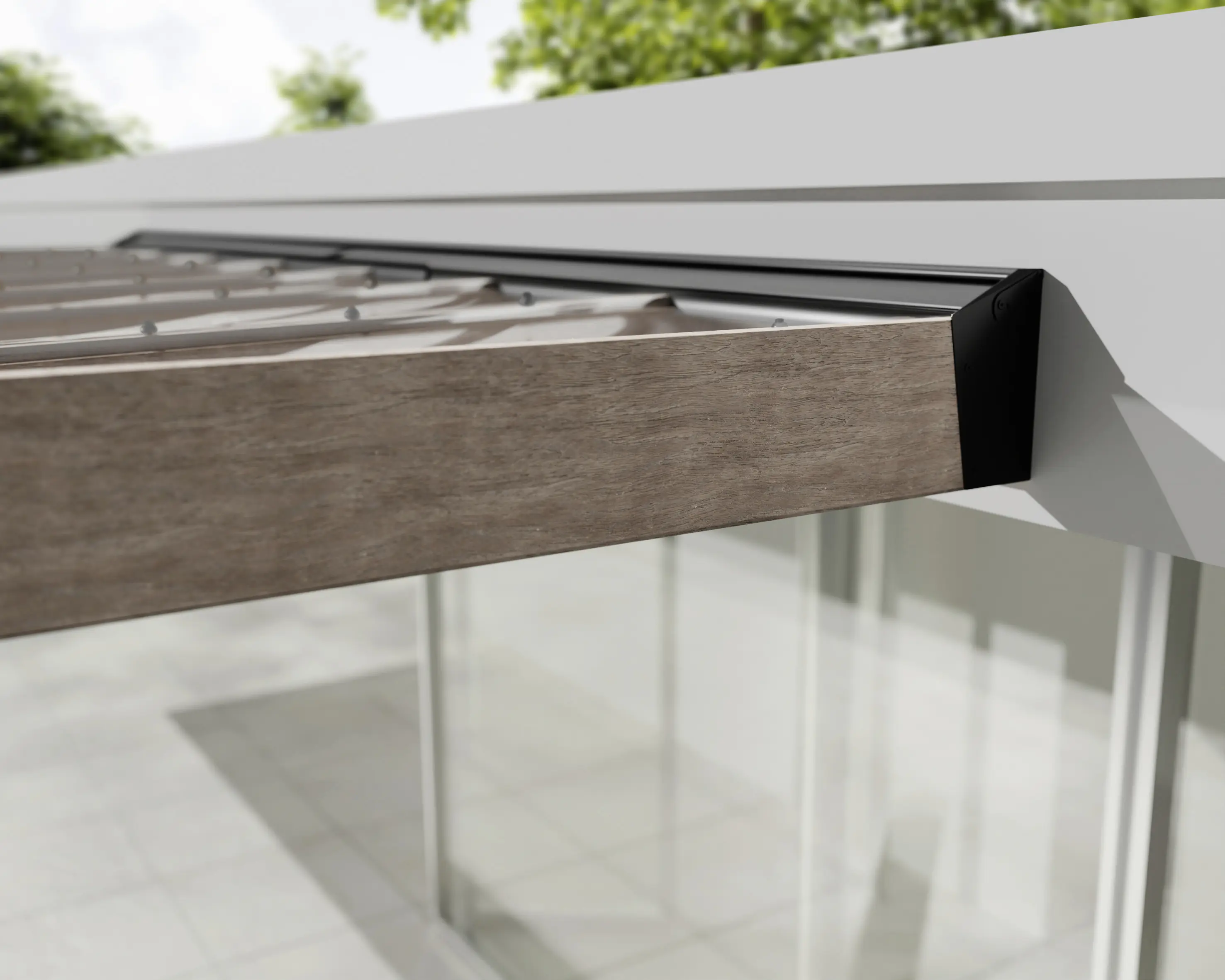 Canopia Terrassenüberdachung Helsinki Holz 795 x 294 cm braun