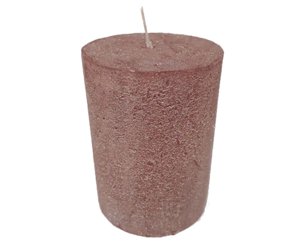 House of Rustic Kerze 9 cm glitzer burgunder