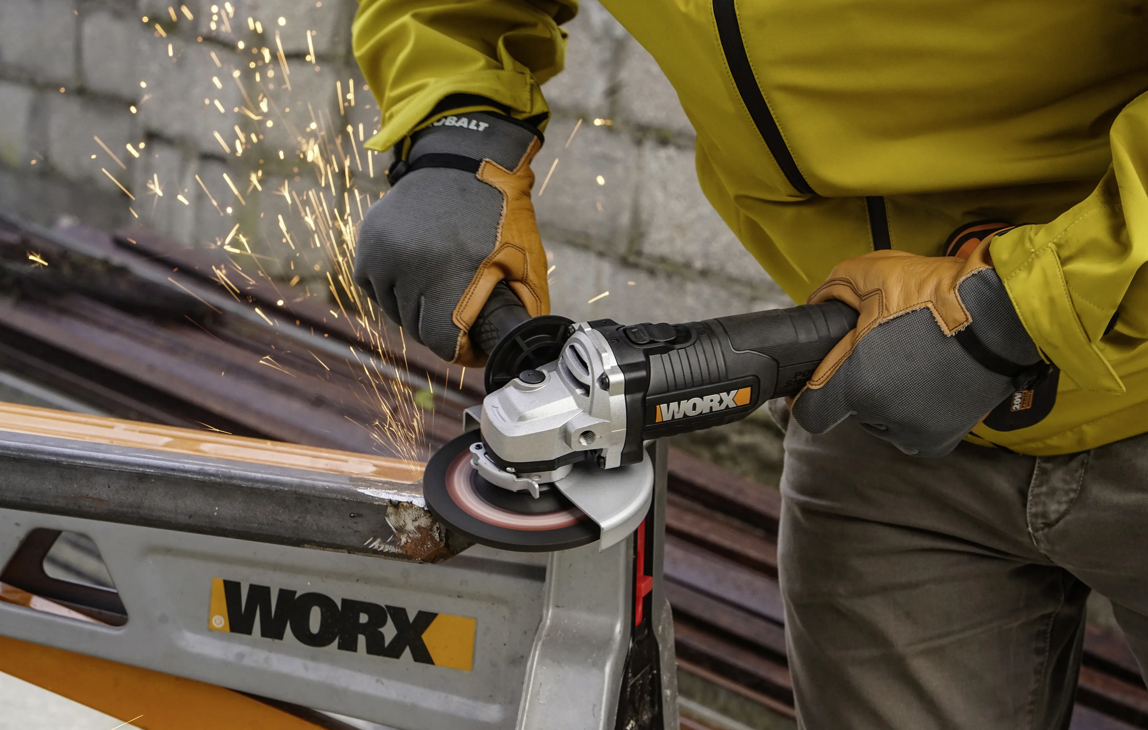 Worx Akku-Winkelschleifer WX812 20 V 4,0 Ah 125 mm bürstenloser Motor Worx Akku-Winkelschleifer WX812 20 V 4,0 Ah 125 mm bürstenloser Motor