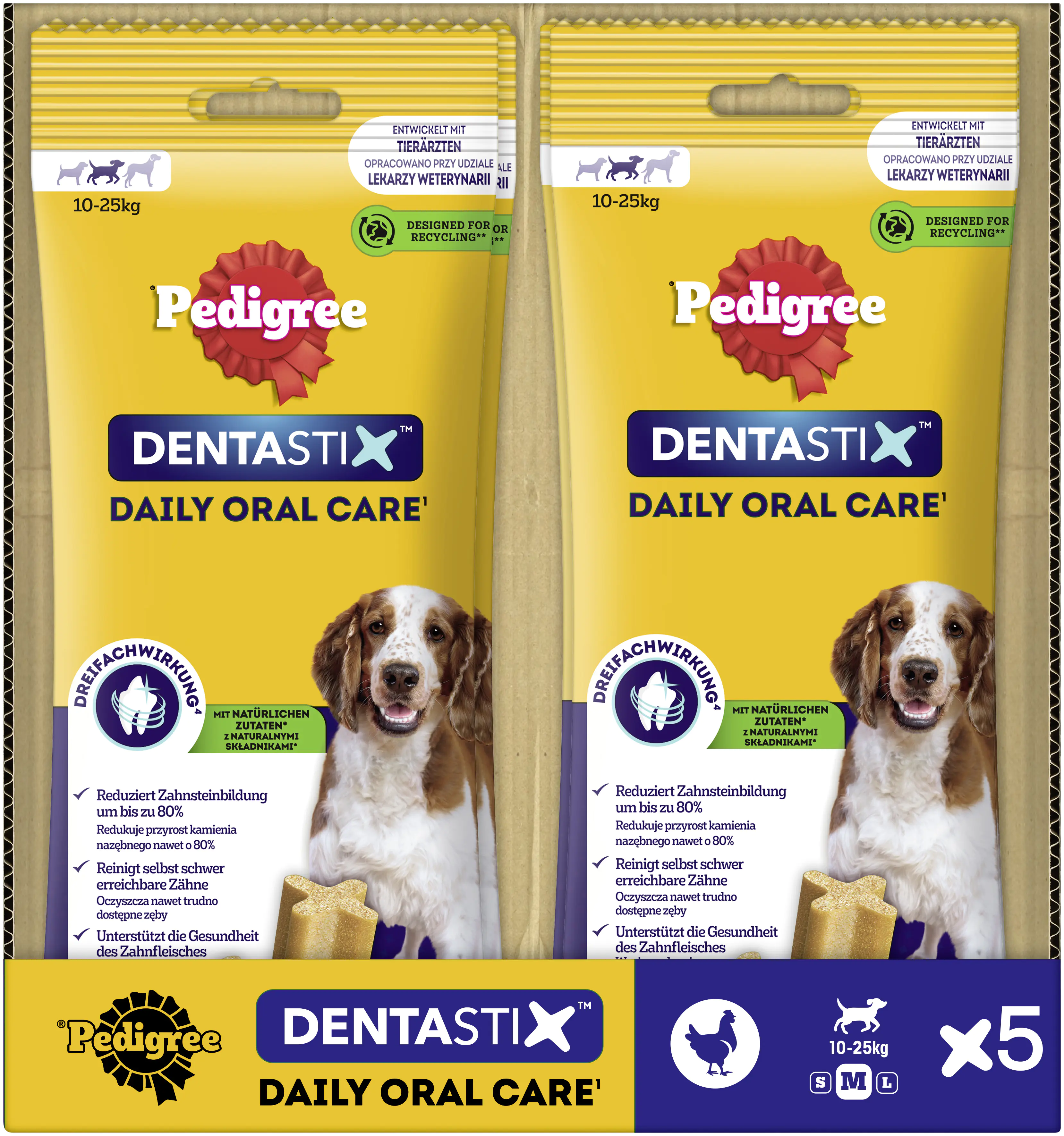 Pedigree Dentastix Adult Daily Oral Care Hundesnack 5 Stück