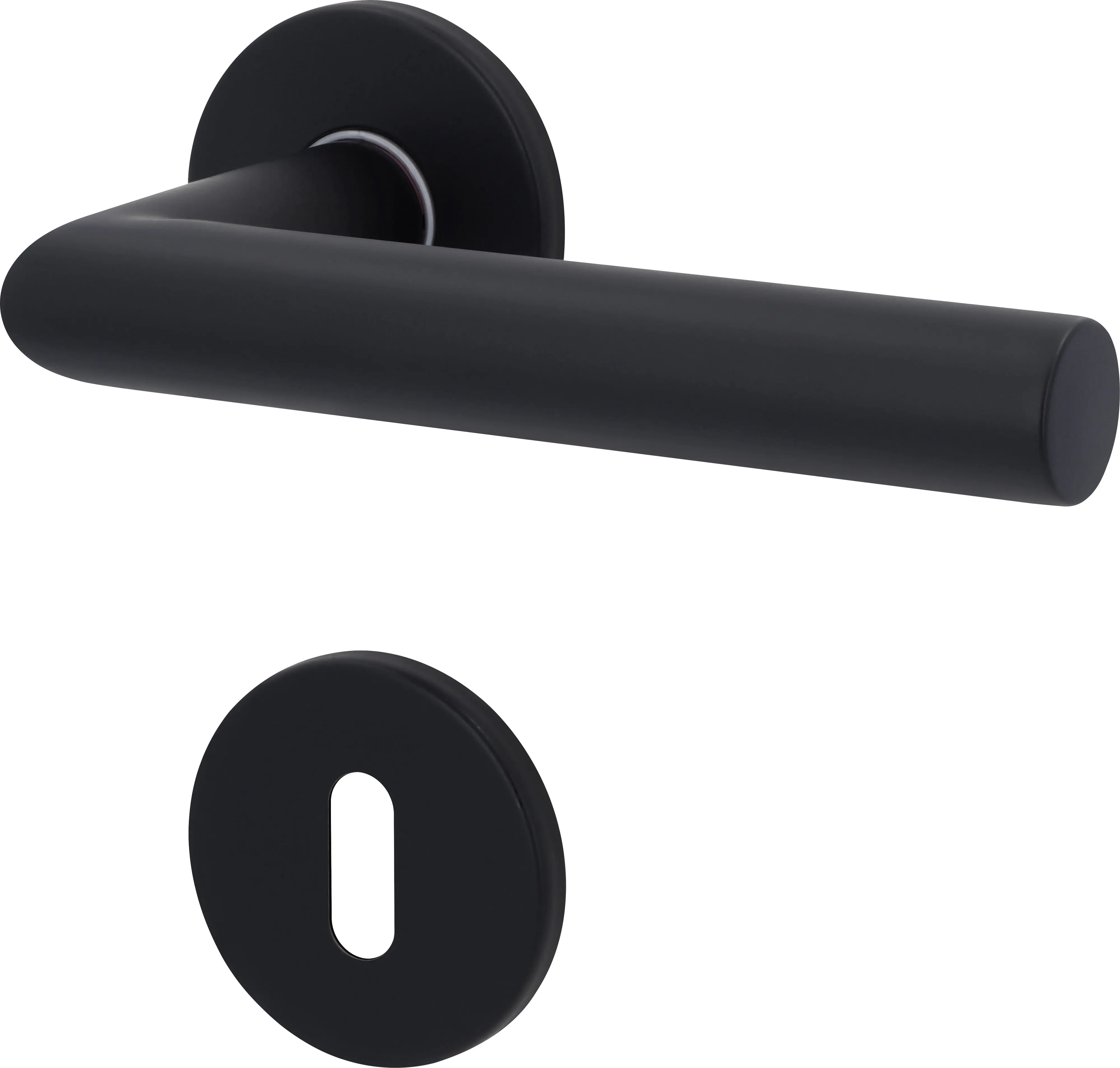 Alpertec Rosettengarnitur Martina BB Edelstahl schwarz matt Ø 5 cm