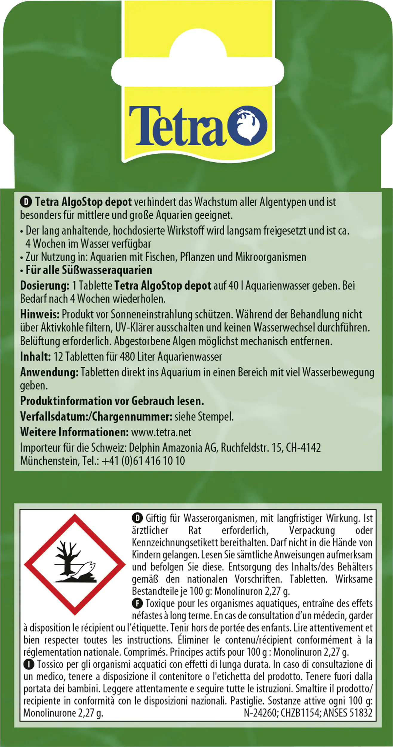 Tetra AlgoStop Depot 12 Tabletten