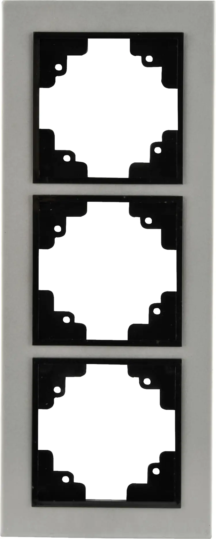 Unitec Abdeckrahmen 3-fach edelstahl, Serie Imola