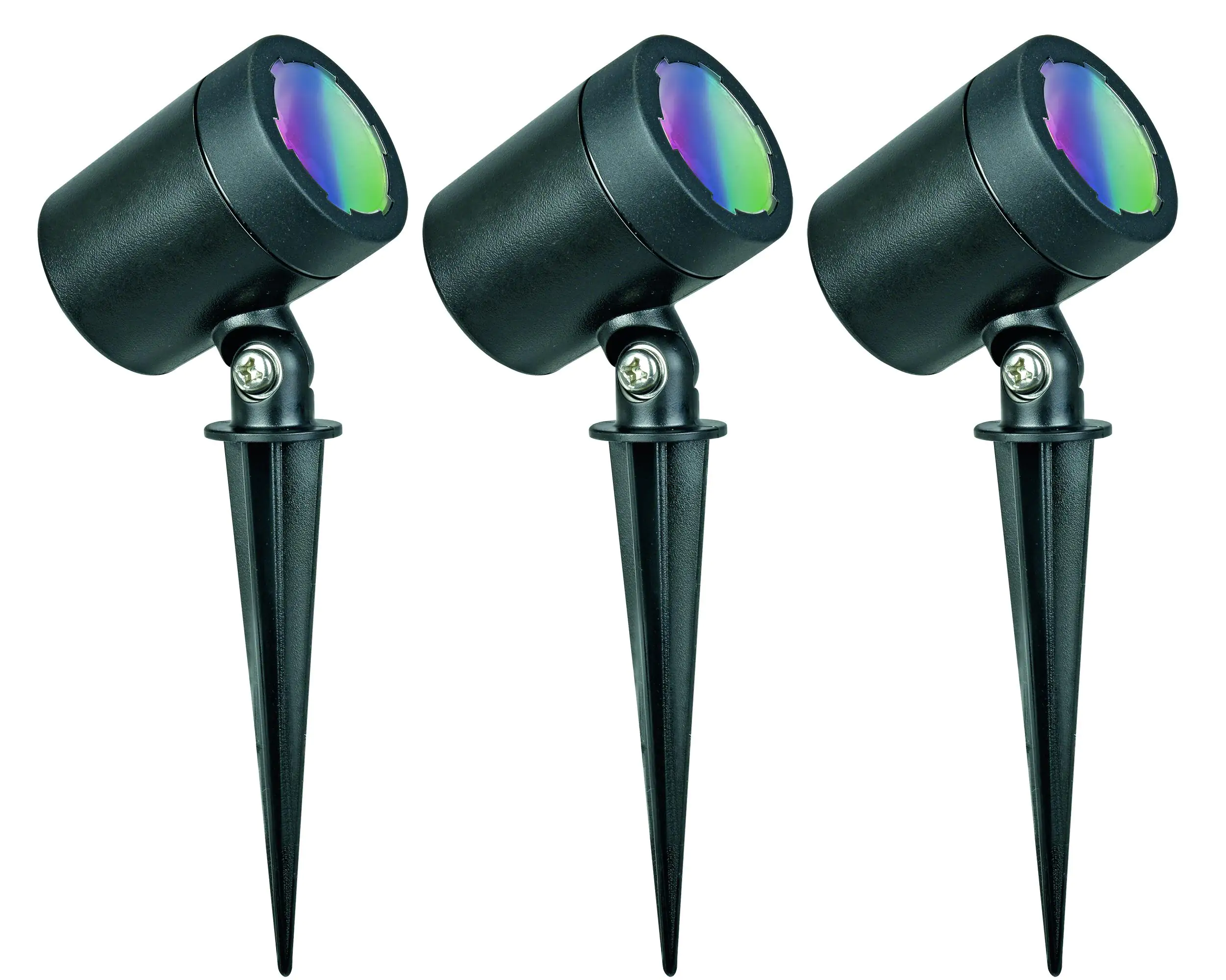 4018412672872 Müller Licht tint 3er Set LED Gartenspot Flores Gen2 19,5 x 6,5 cm RGBW