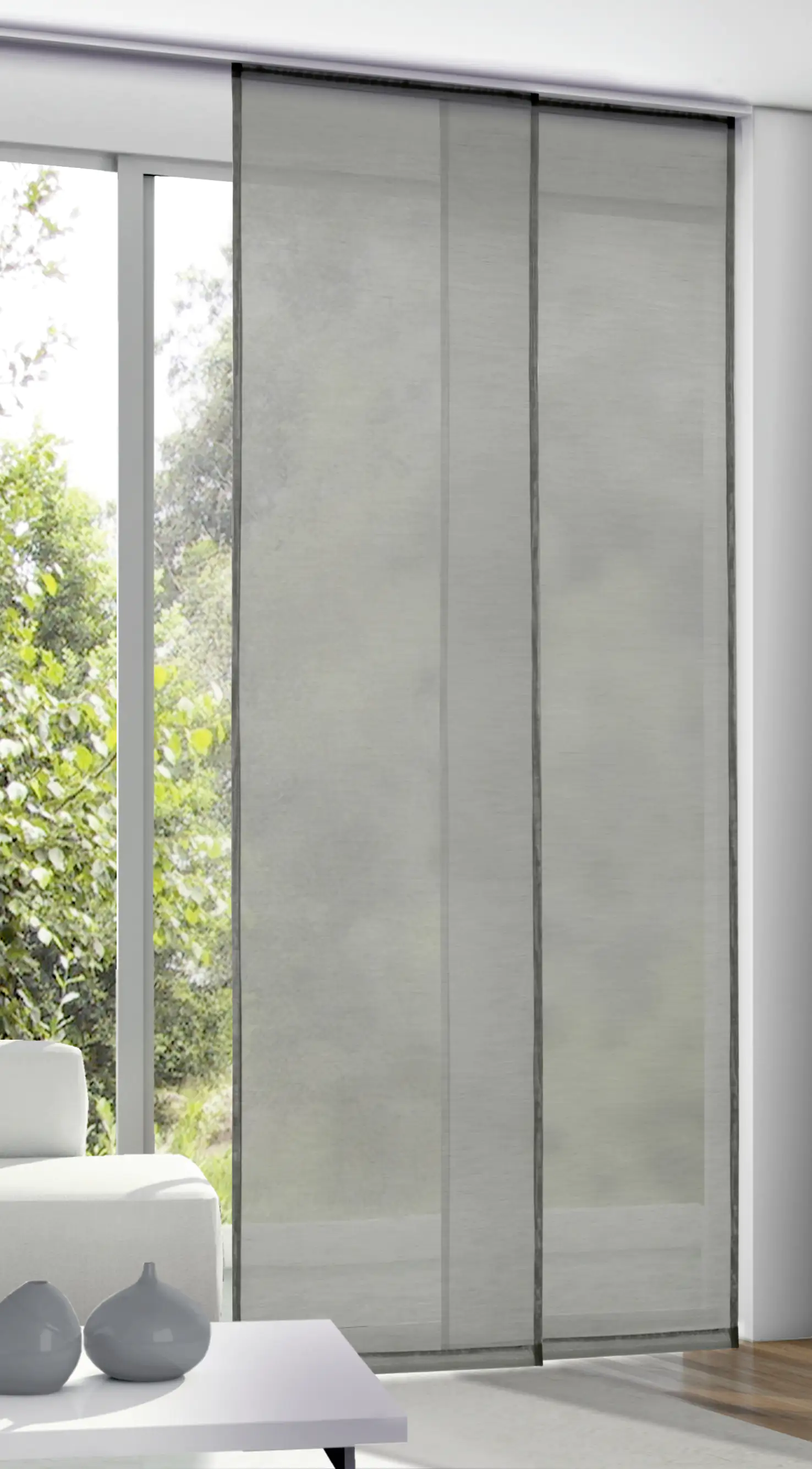 Neusser Collection Flächenvorhang Uni grau, 245 x 60 cm