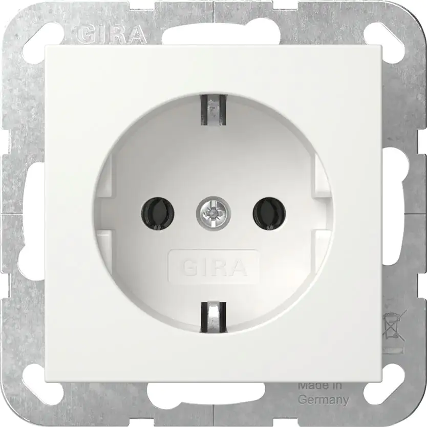 Gira Steckdose ST 55 reinweiß matt 418827 Gira Steckdose ST 55 reinweiß matt 418827