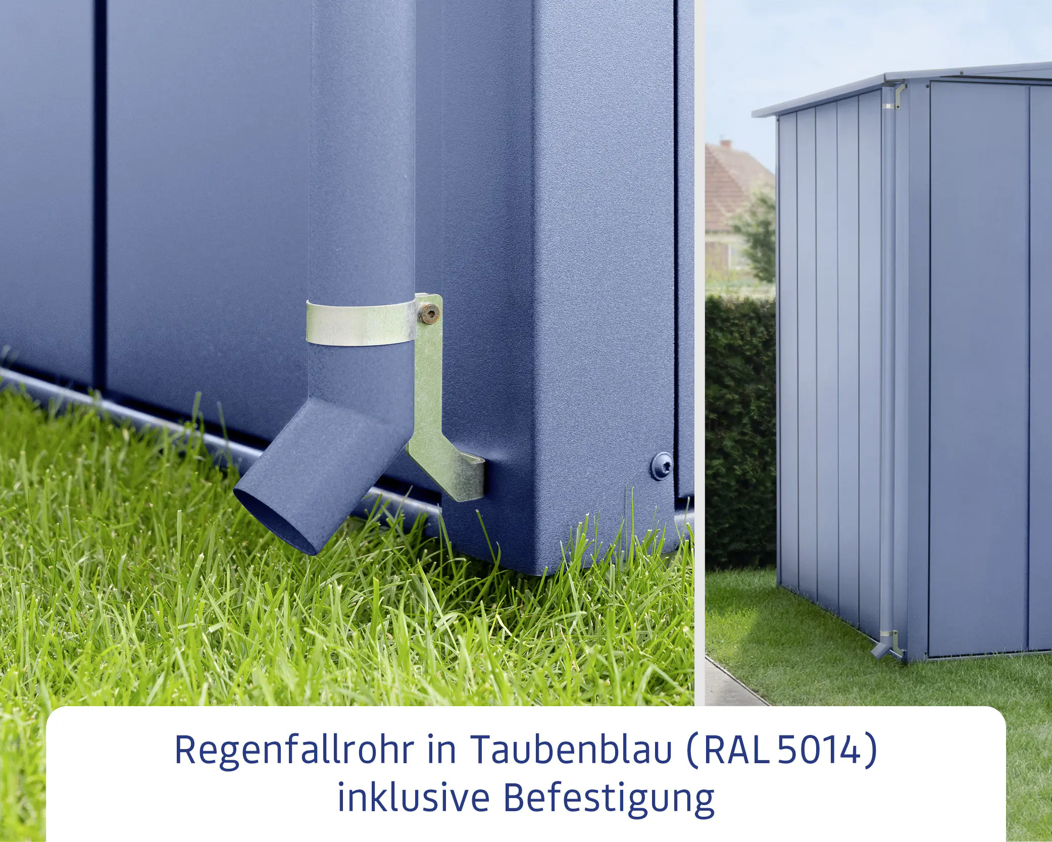 EcoStar Regenfallrohr RAL5014 (Taubenblau)