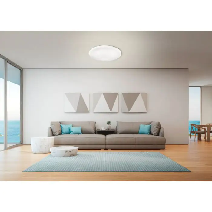 Eglo LED Deckenleuchte Frania-S weiß Ø 33 cm mit Kristalleffekt warmweiß Eglo LED Deckenleuchte Frania-S weiß Ø 33 cm mit Kristalleffekt warmweiß