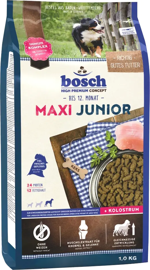 Bosch Trockenfutter für große Hunde Maxi Junior 1 kg Bosch Trockenfutter für große Hunde Maxi Junior 1 kg