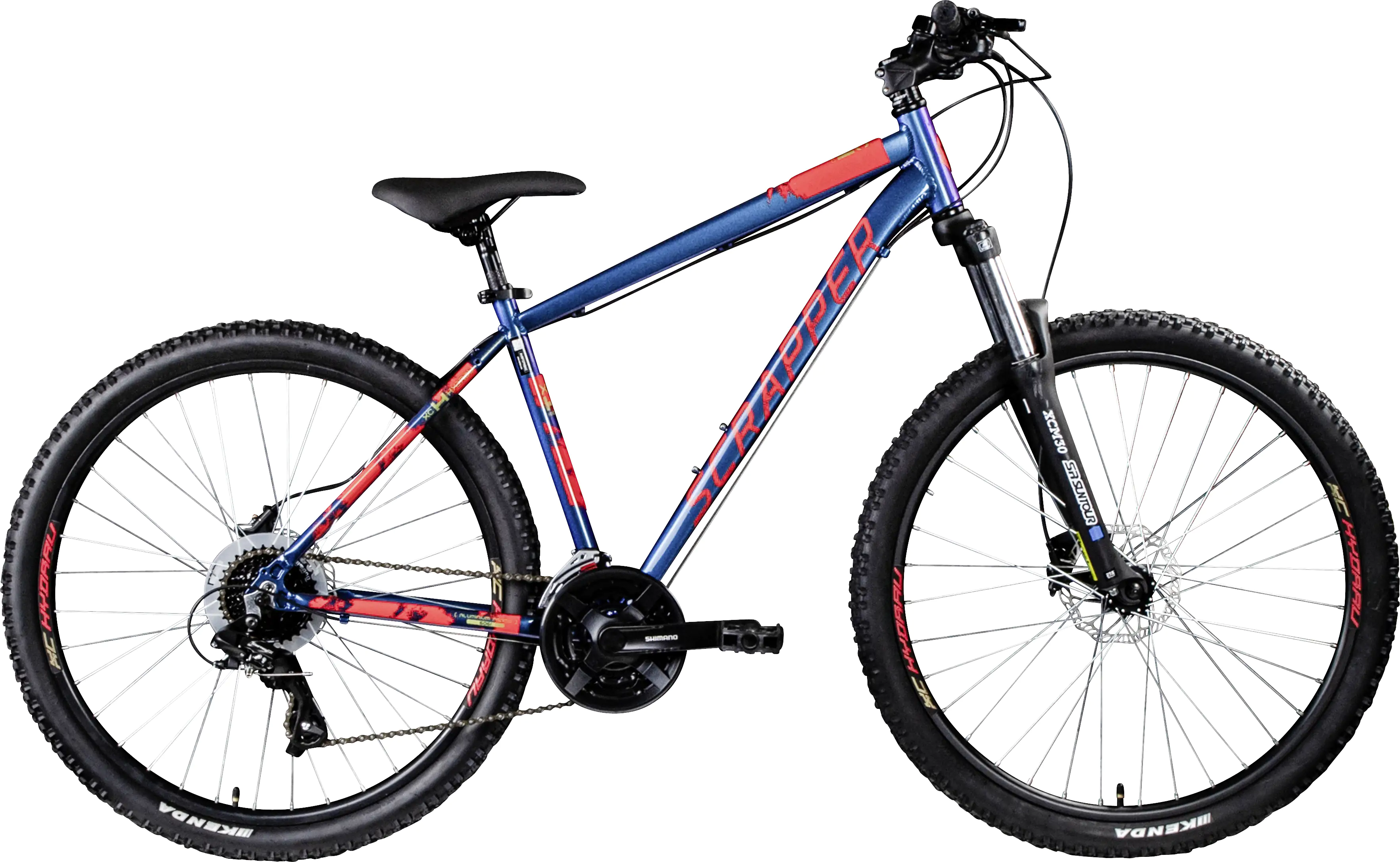 Scrapper Mountainbike XC HYDRAU 2.1 XL 27,5 Zoll RH 55cm 24-Gang blau rot