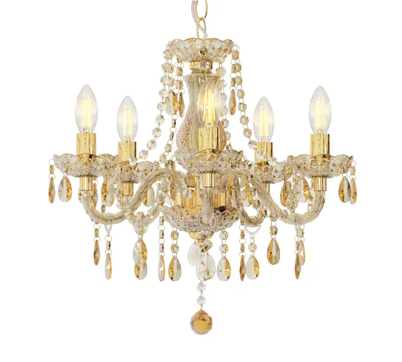 Globo Kronleuchter Marie Ø 48 x 150 cm goldfarben