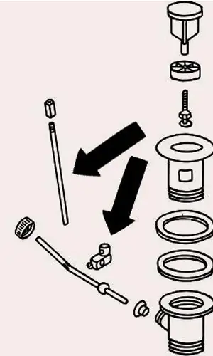 Cornat Gelenkstück verchromt für Waschtisch-Excentergarnitur