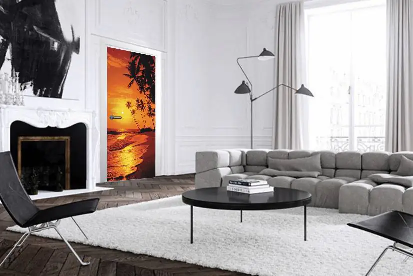 papermoon Vlies-Fototapete Wand & Türdekor Digitaldruck 90 x 200 cm Sunny Palms papermoon Vlies-Fototapete Wand & Türdekor Digitaldruck 90 x 200 cm Sunny Palms