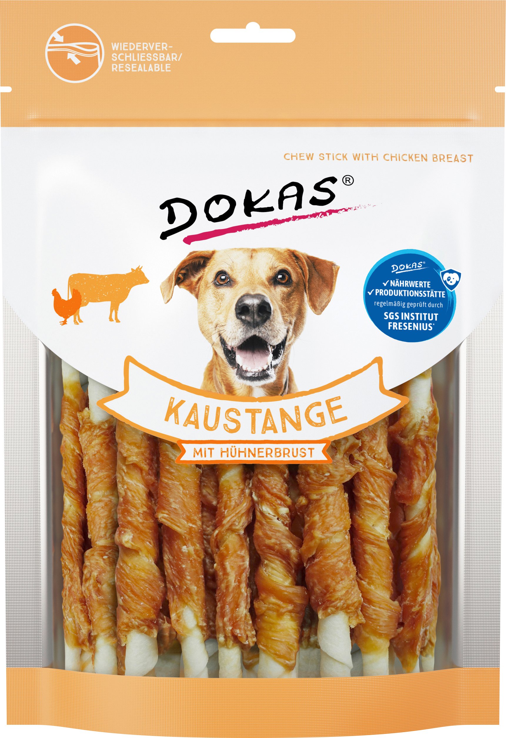 Dokas Hundesnack Kaustange mit Hühnerbrust 200 g