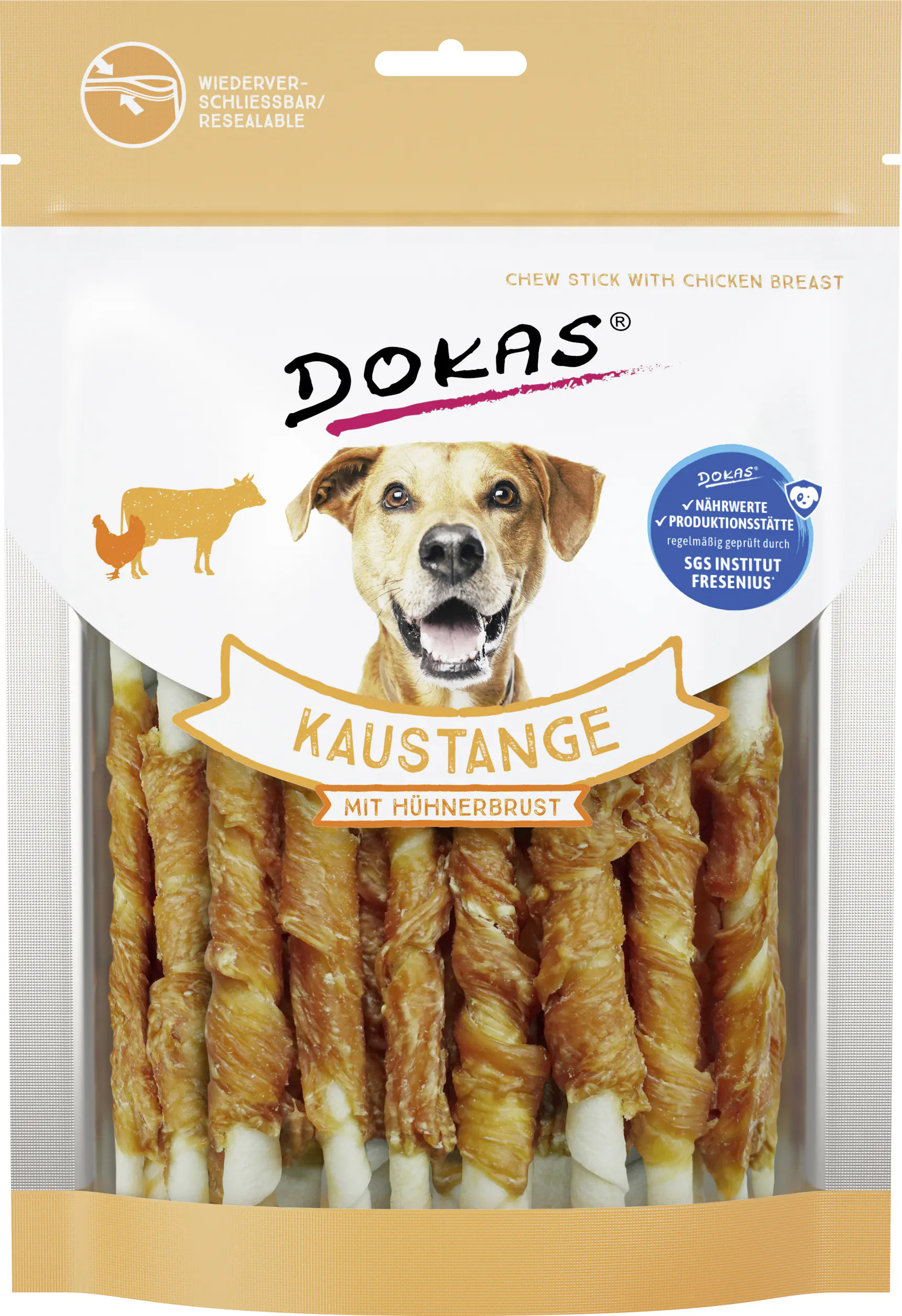 Dokas Hundesnack Kaustange mit Hühnerbrust 200 g