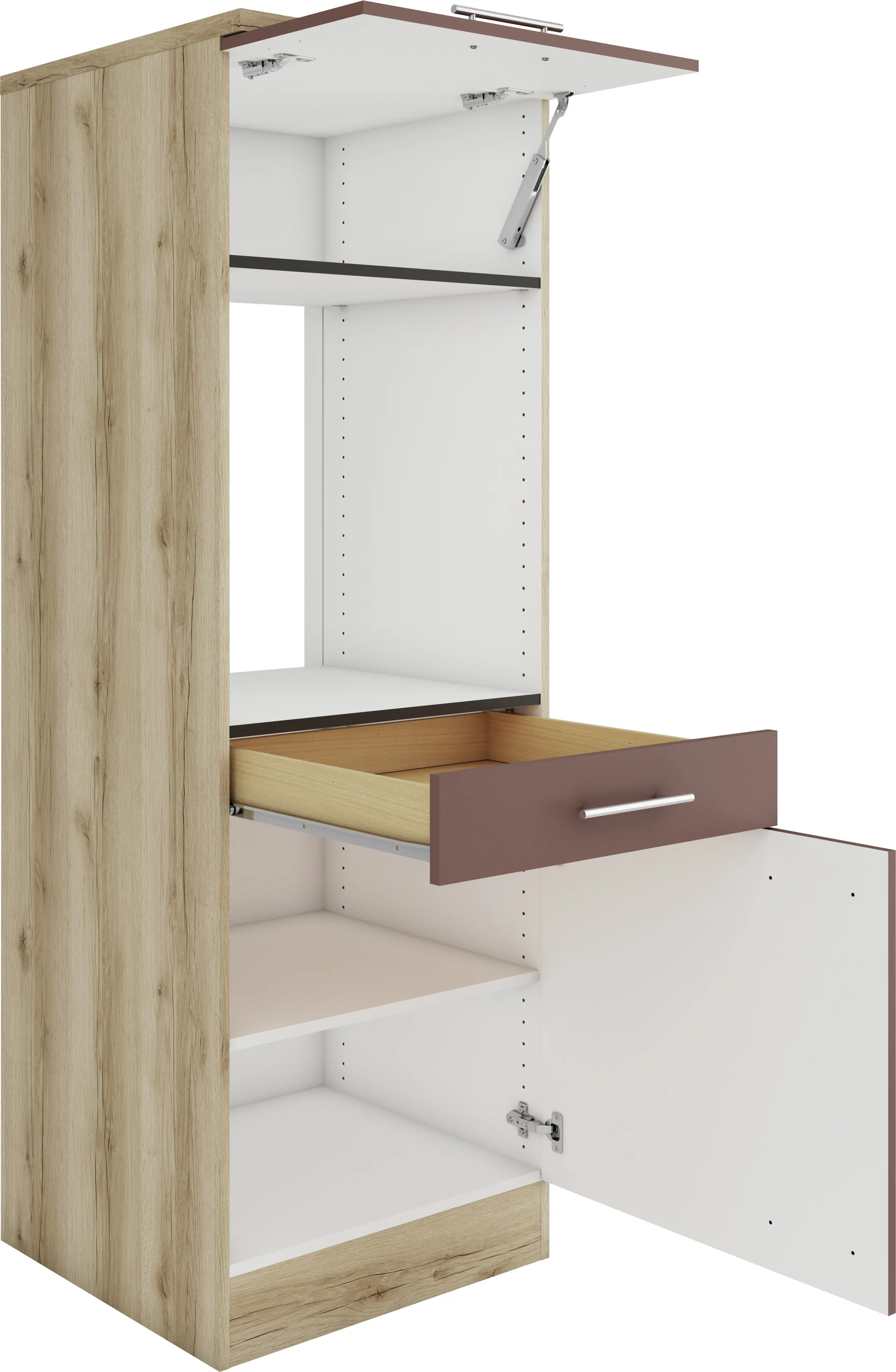 Optifit Midischrank Bari 407 rostrot/eiche 60 cm