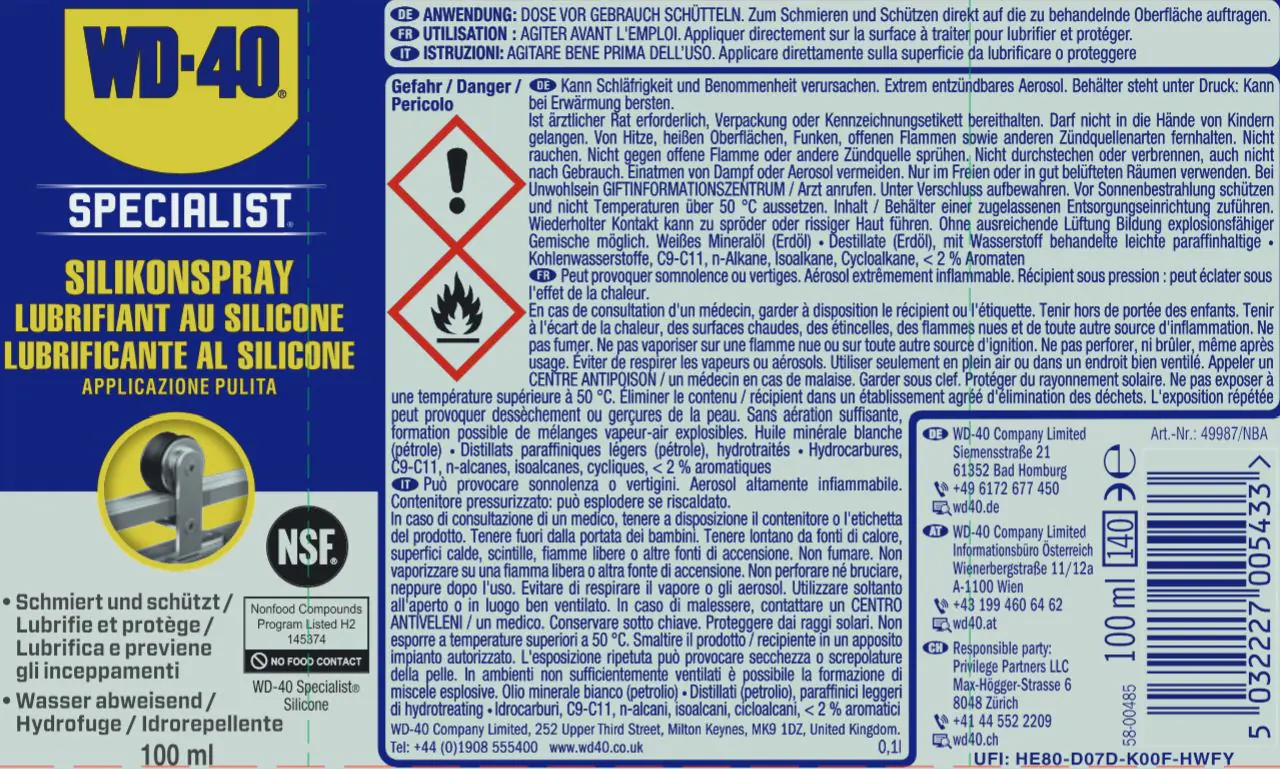 WD-40 Specialist Silikonspray 100ml
