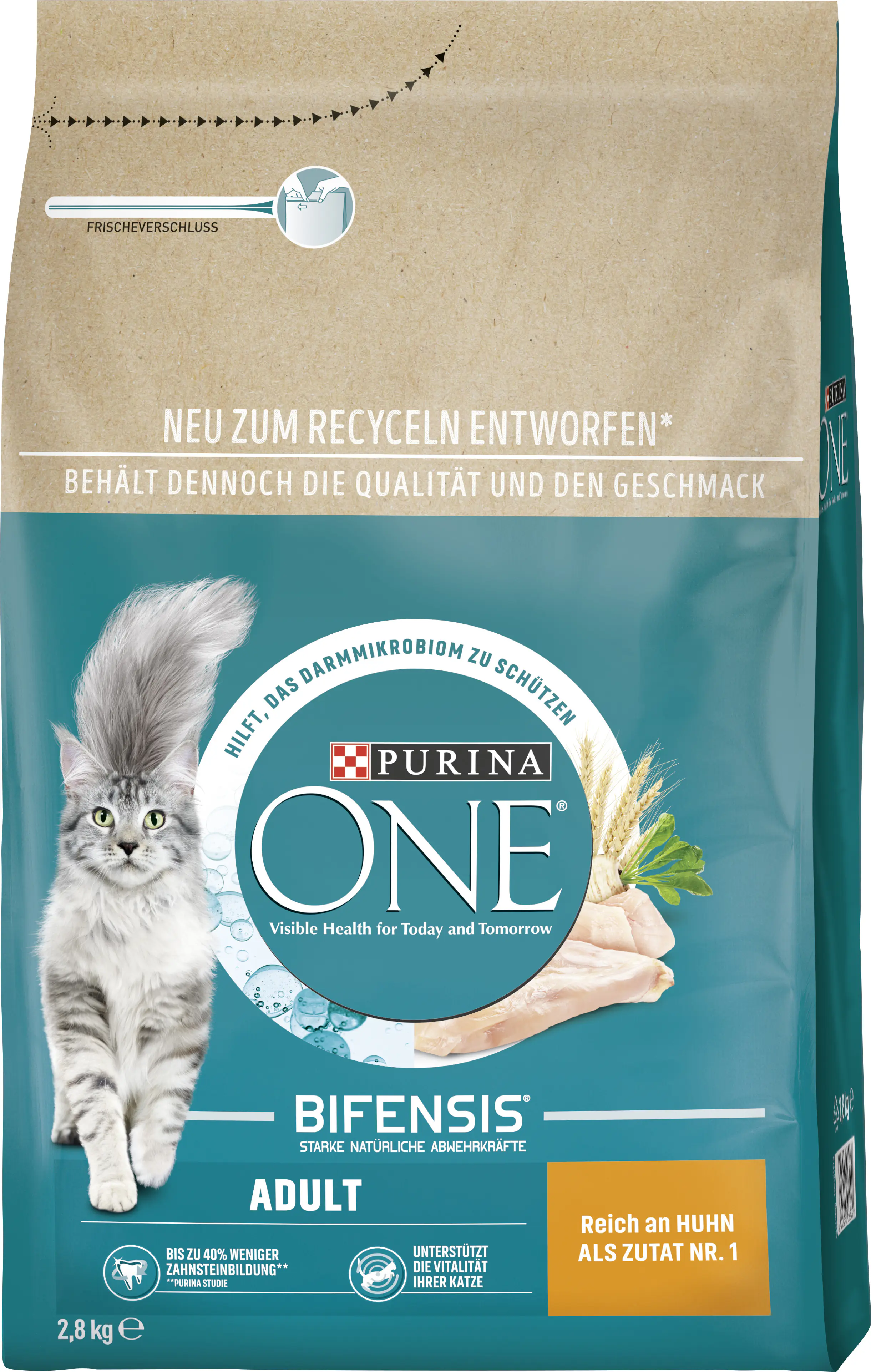 Purina One Katzenfutter Adult reich an Huhn 2,8 kg