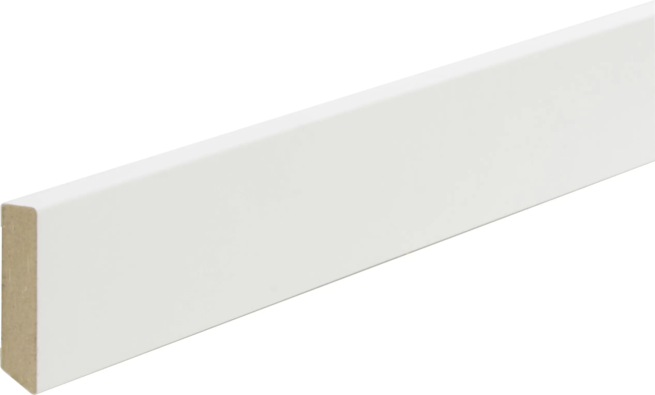 B.S. Bauprogramm Deckleiste modern 260 cm 35 x 8 mm Eiche brilliantweiß