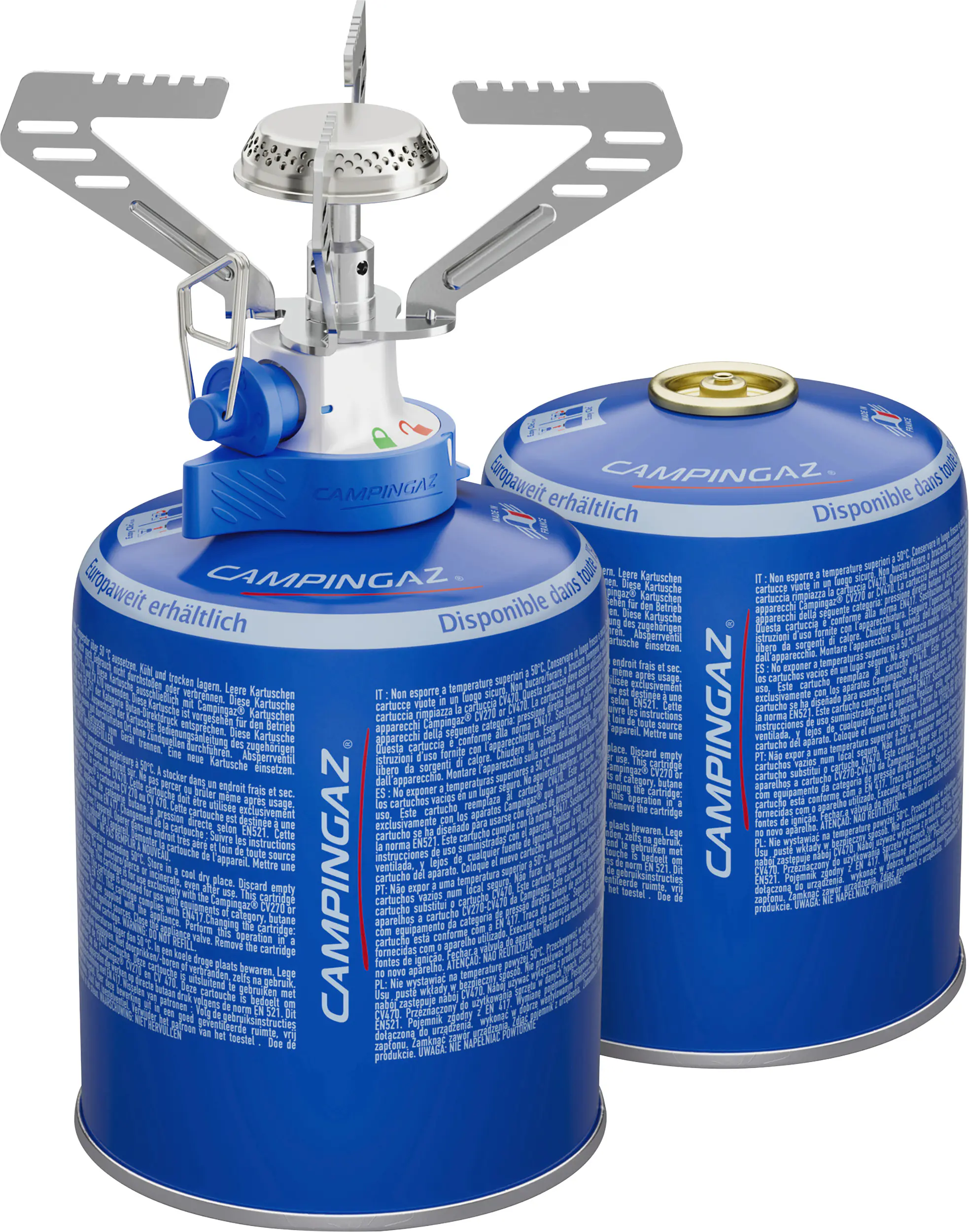 Campingaz Campingkocher Combo Camping inkl. 2 CV 470 Plus Kartuschen
