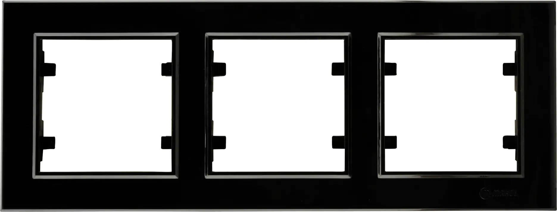 Unitec Abdeckrahmen 3-fach, waagerecht schwarz, Serie Karea Unitec Abdeckrahmen 3-fach, waagerecht schwarz, Serie Karea