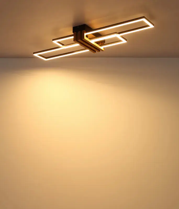 Globo Deckenleuchte Dakari I 80 x 23 cm L x B schwarz warmweiß