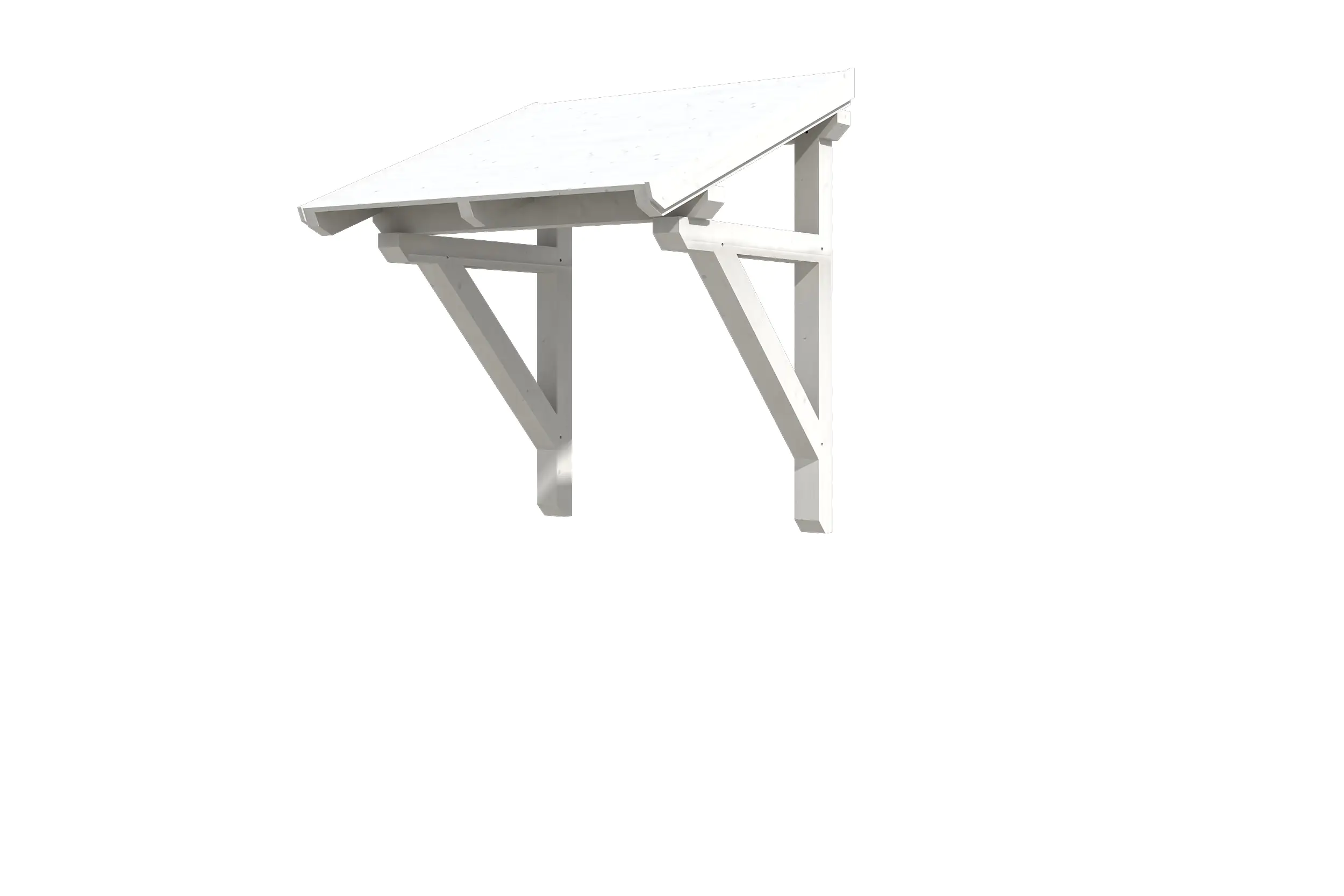 SKAN HOLZ Vordach Potsdam Typ 1 176 x 156 cm, lasiert in Weiß