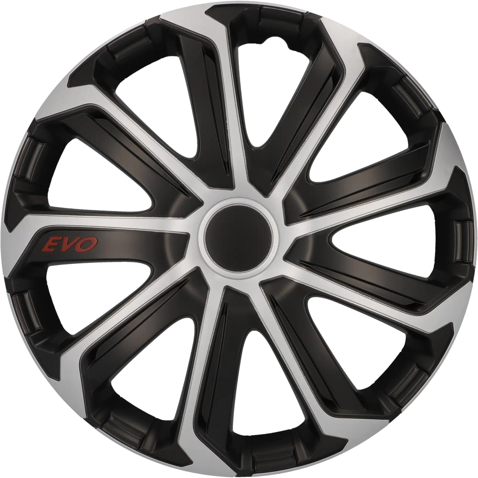 Cartrend Radzierblende EVO 40 cm (16 Zoll) silber schwarz 4 stück Cartrend Radzierblende EVO 40 cm (16 Zoll) silber schwarz 4 stück