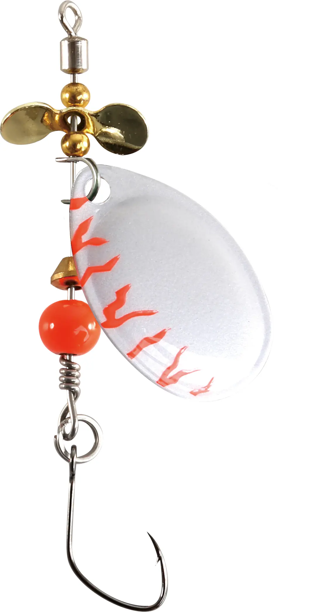 Paladin Angelköder Spinner Killer Pro 3,1 g weiß/orange/schwarz